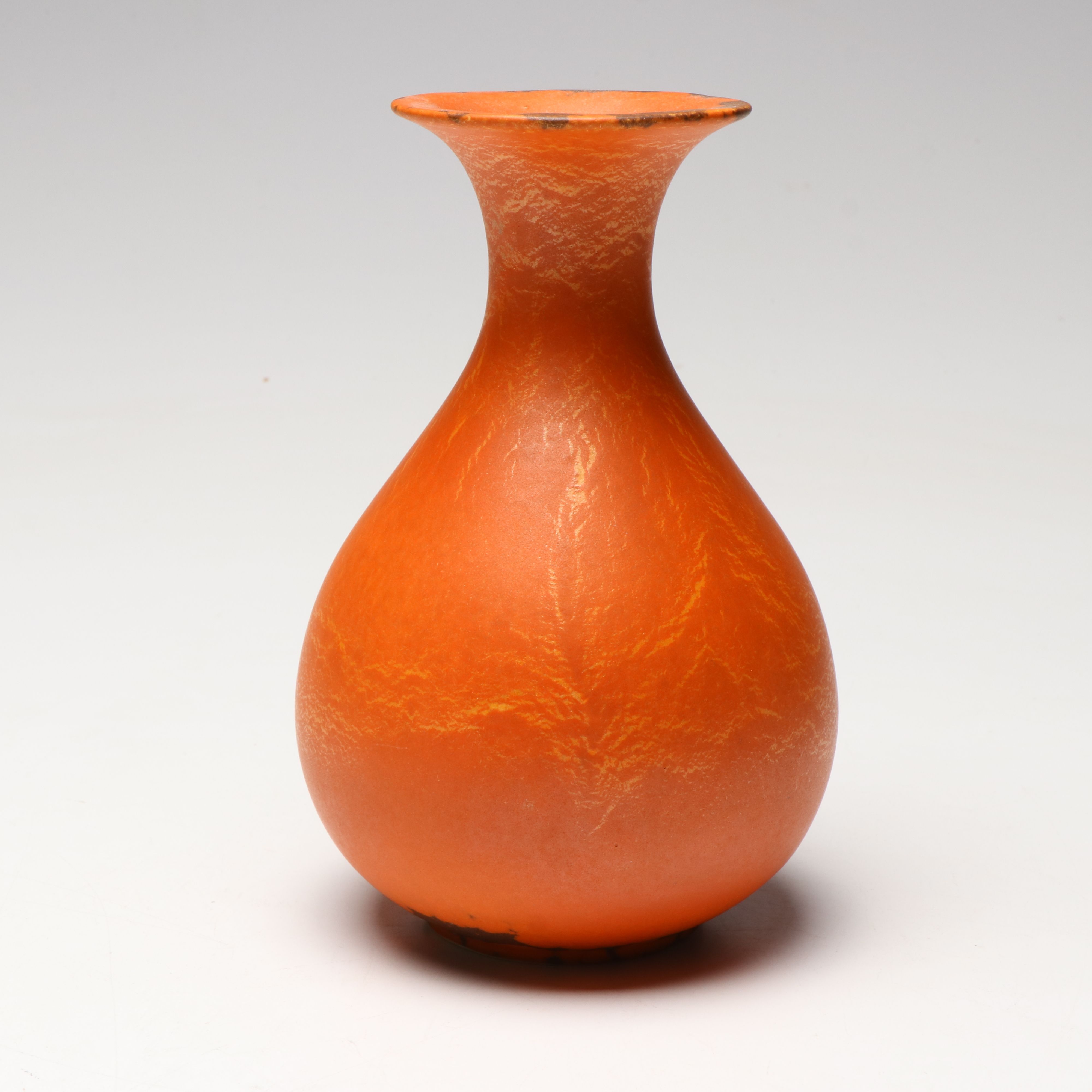 Ohio Made Cowan "Oriental Red" Vase with Cowan Pottery Collectors Book