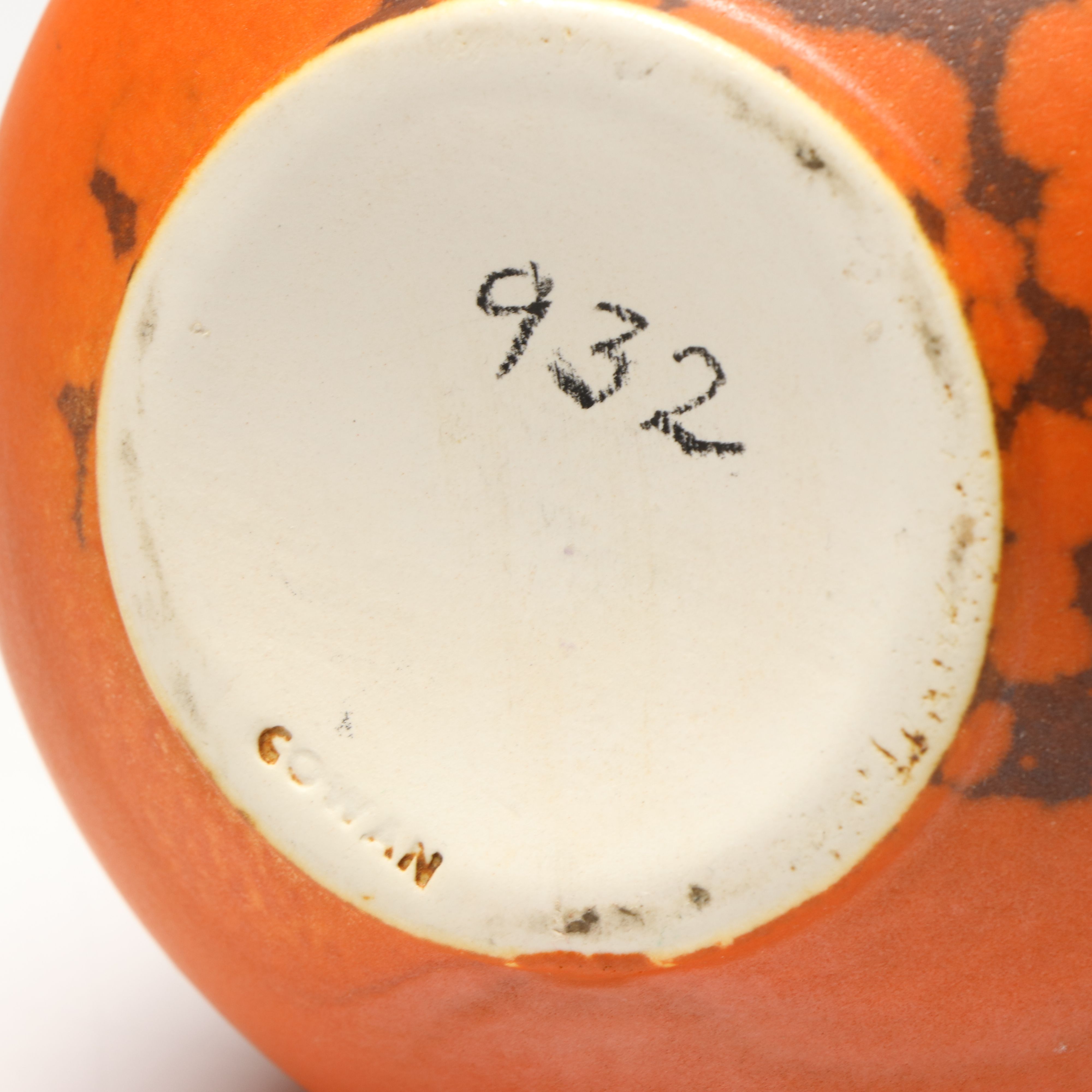 Ohio Made Cowan "Oriental Red" Vase with Cowan Pottery Collectors Book