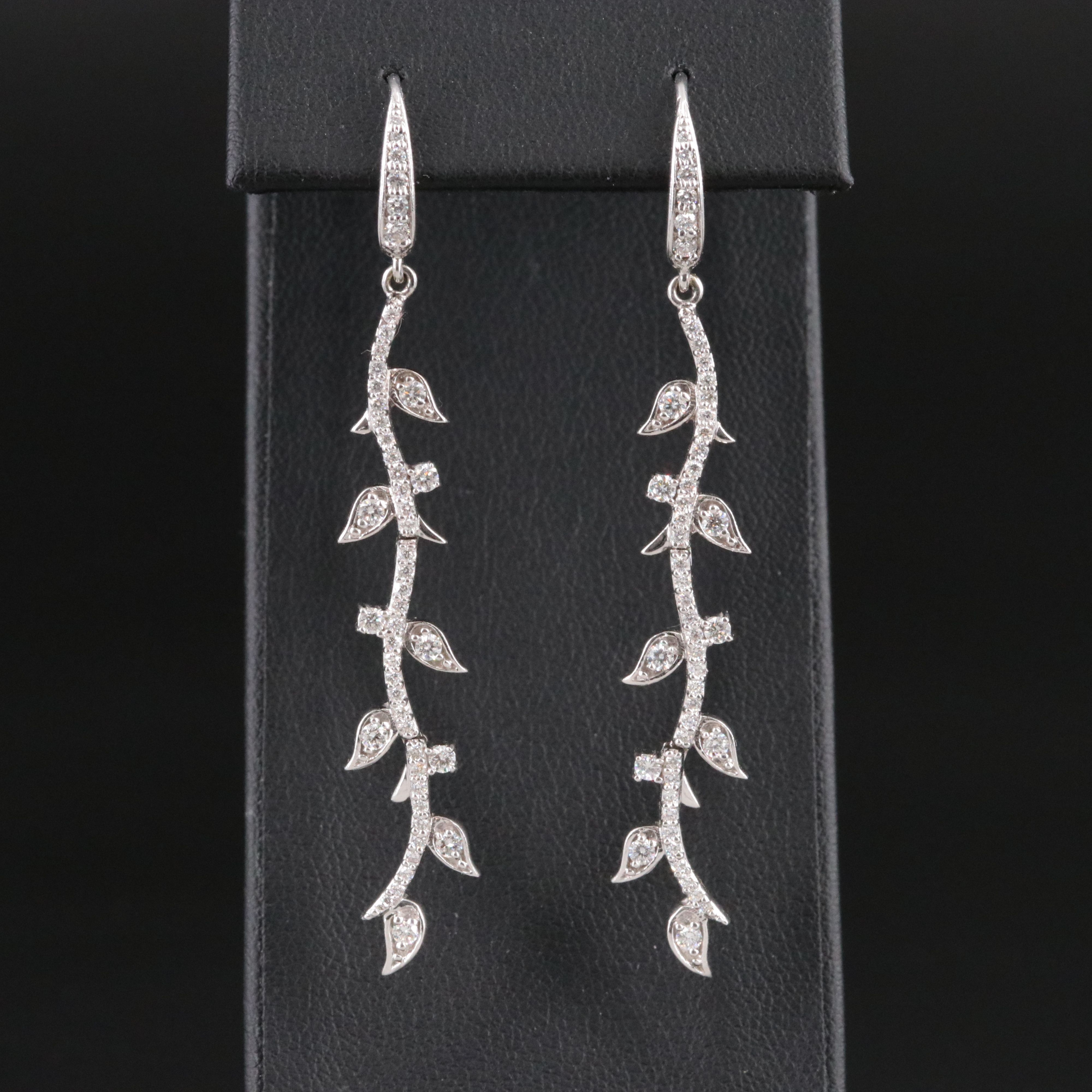 Penny Preville 18K 1.00 CTW Diamond Vine Earrings