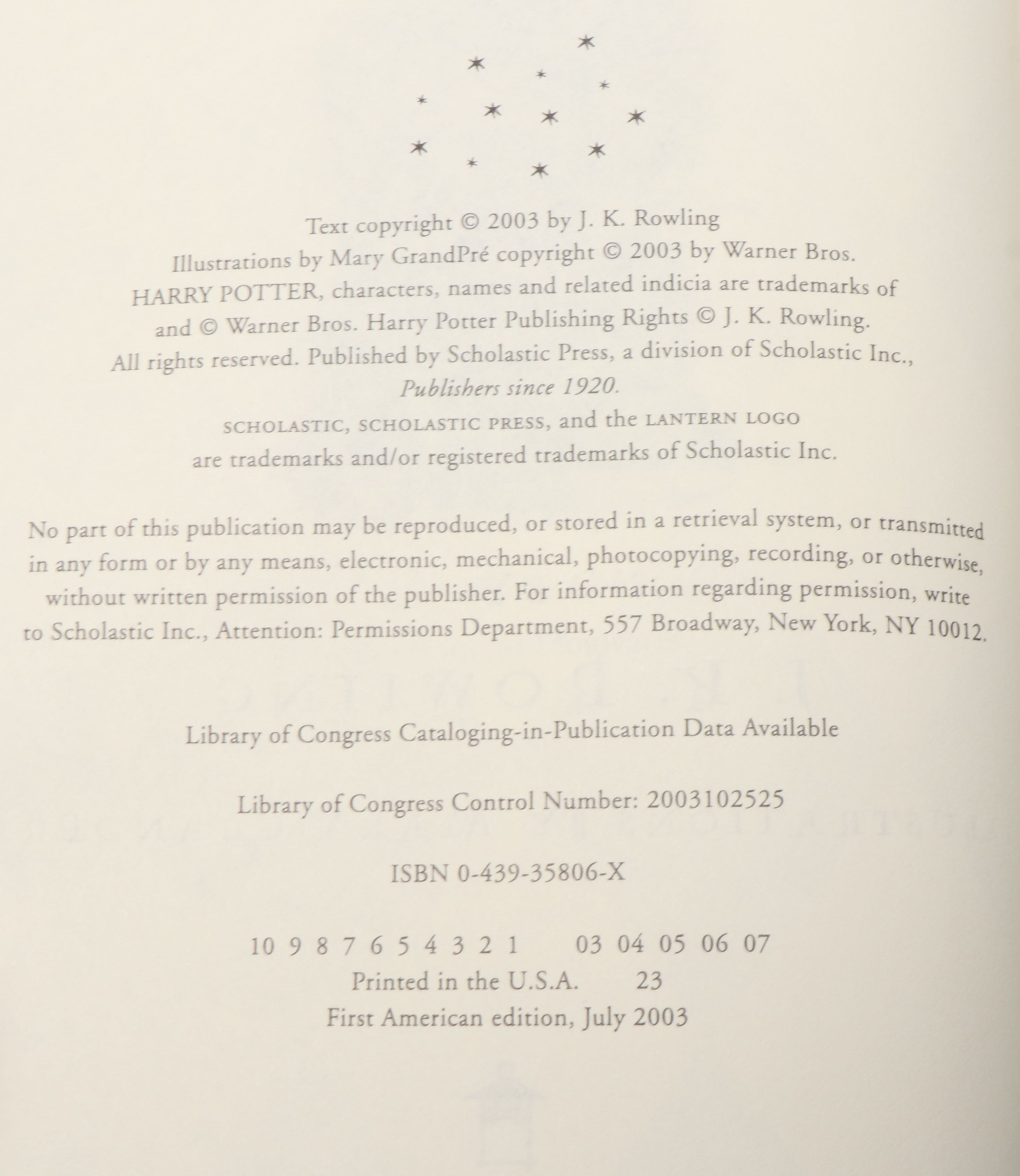 First American Edition "Harry Potter" Complete Series by J. K. Rowling