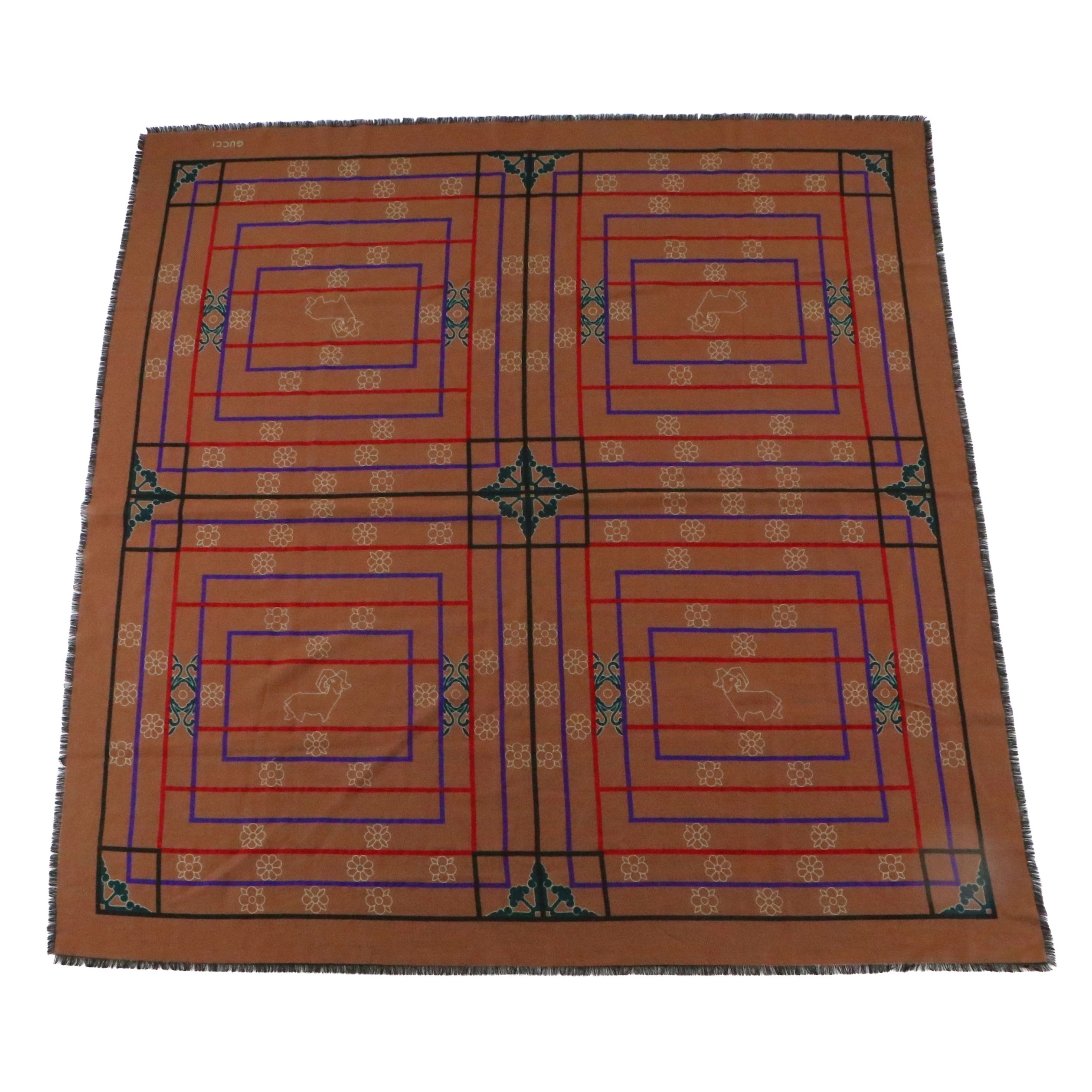 Gucci Printed Wool Shawl