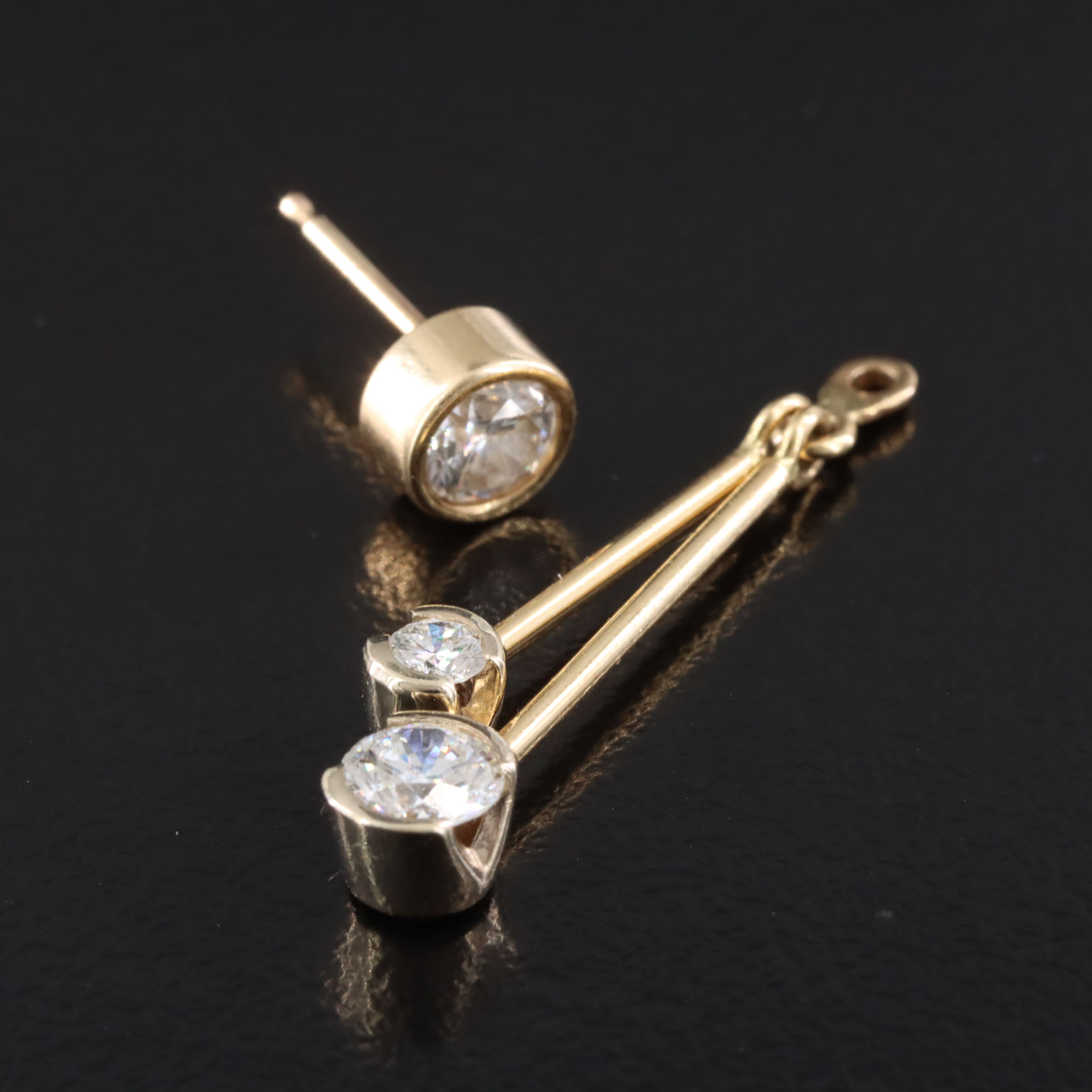 14K 1.38 CTW Diamond Stud Earrings and Enhancers