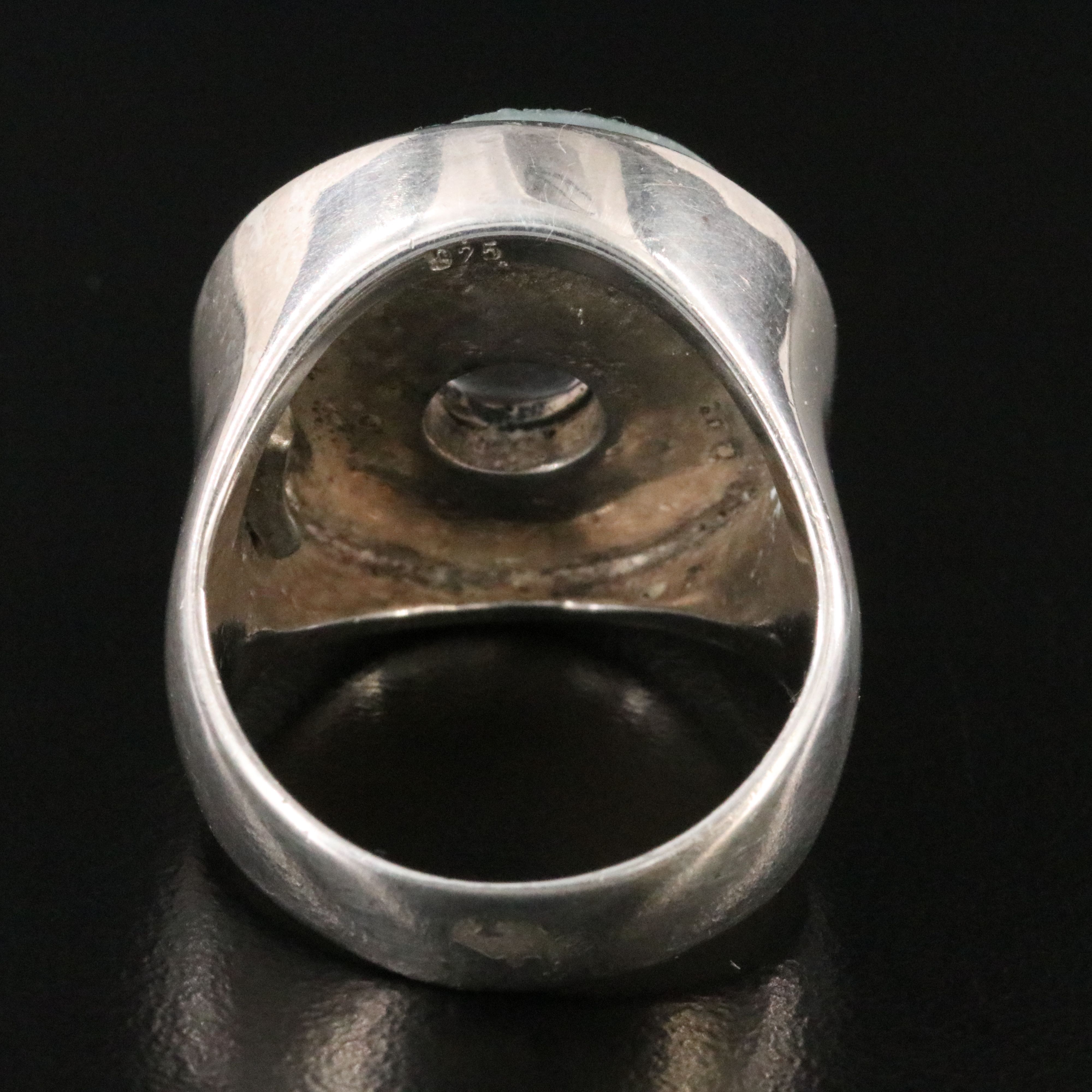 980 Silver Rock Crystal and Druzy Ring