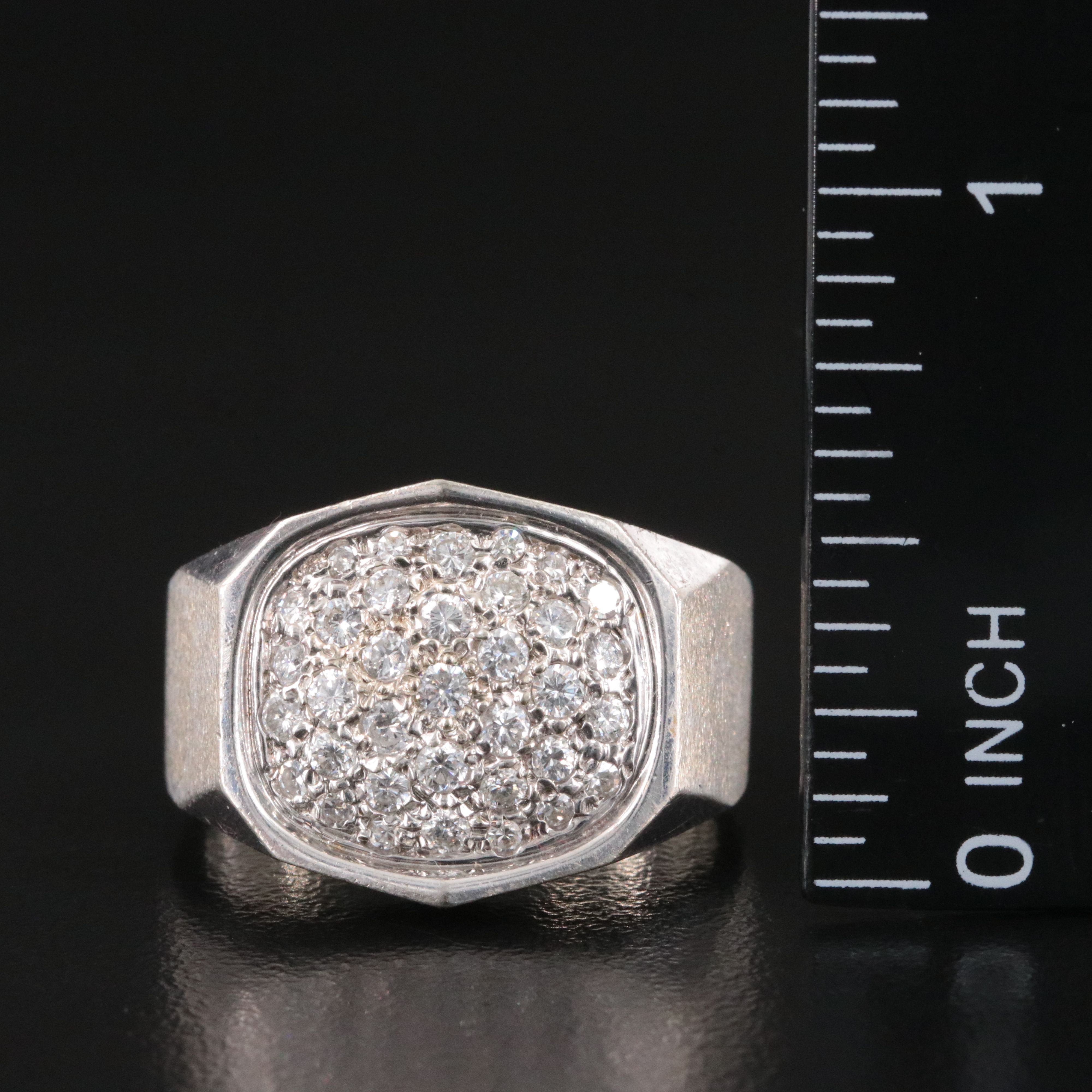 14K 1.05 CTW Pavé Diamond Ring
