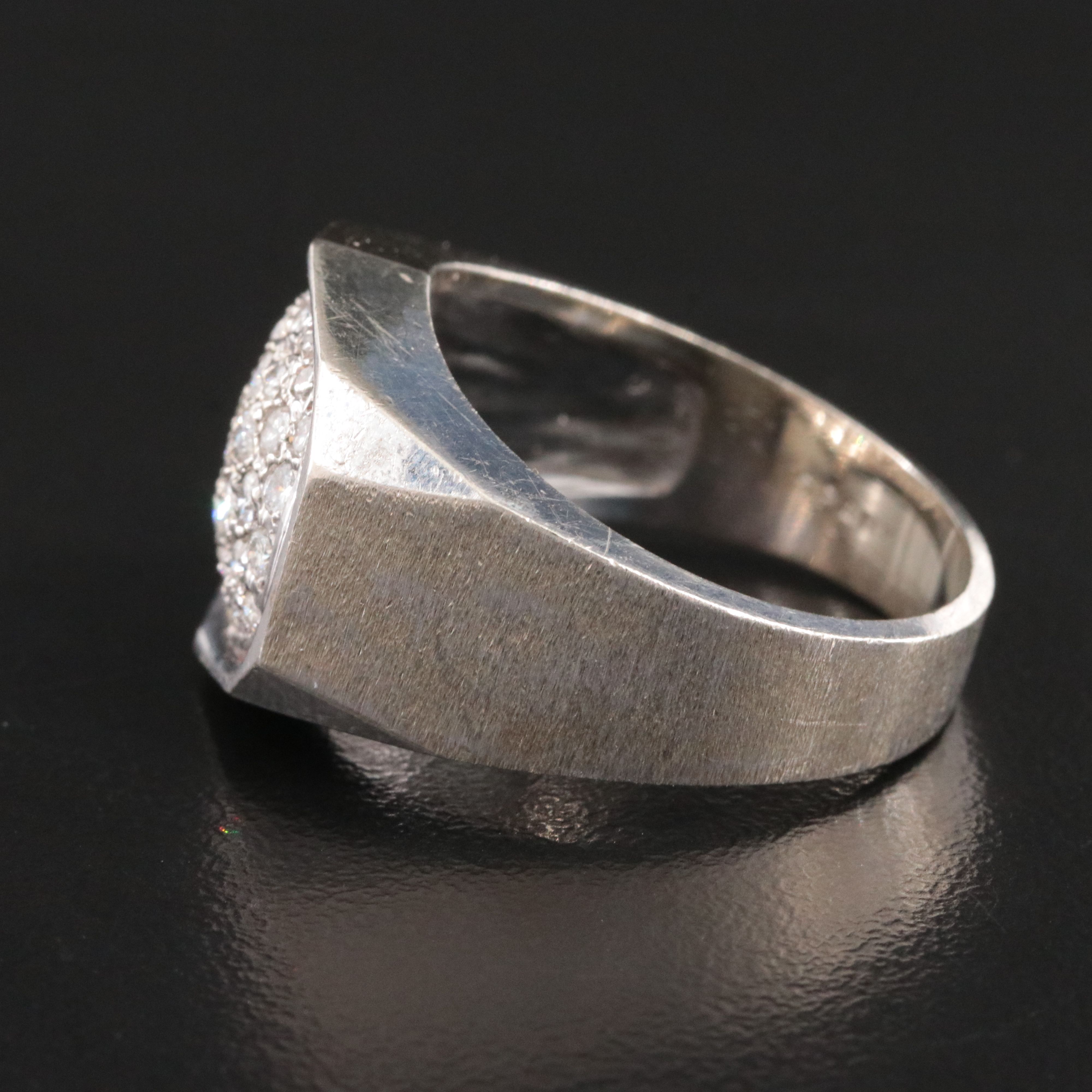 14K 1.05 CTW Pavé Diamond Ring