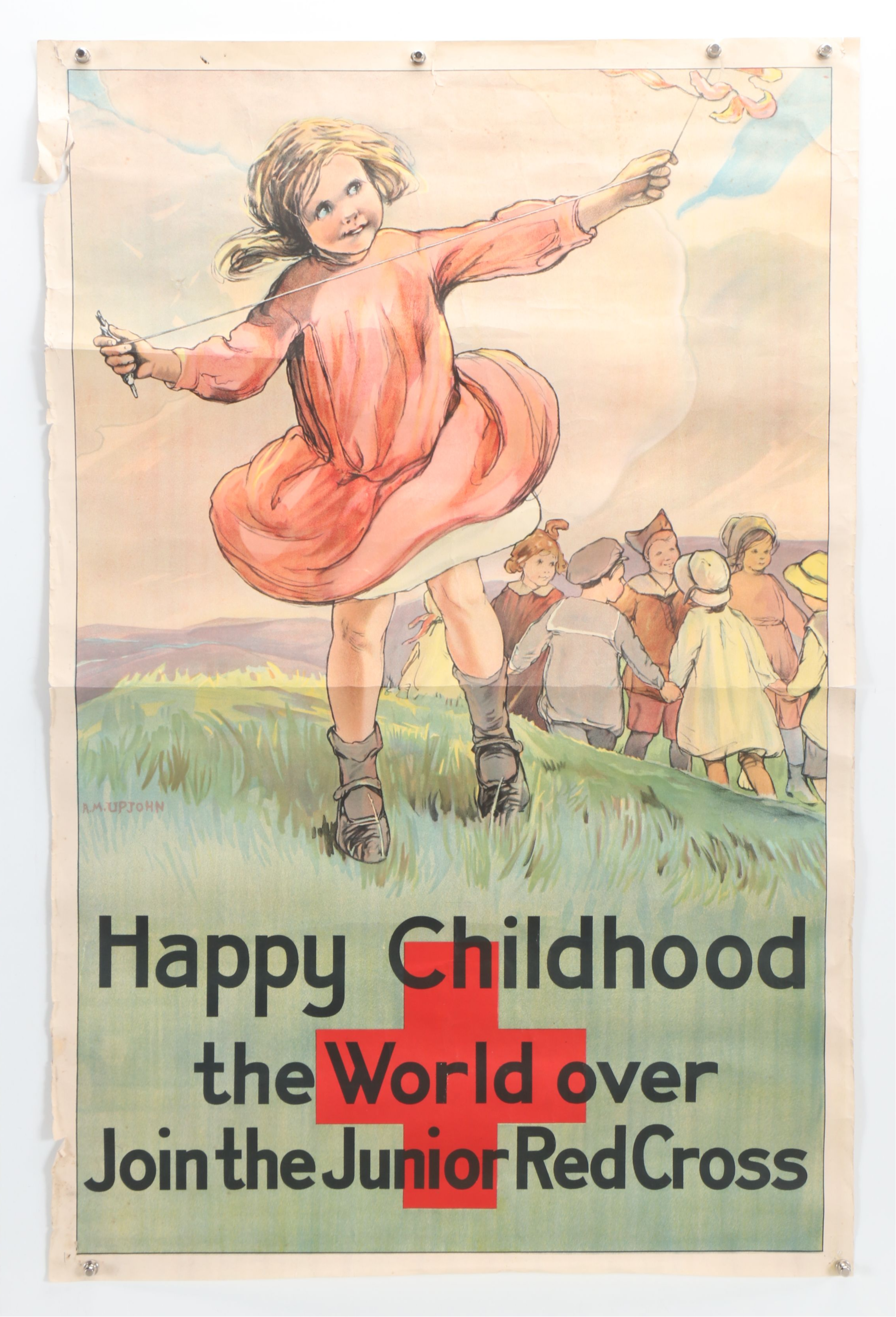 Antique World War I Era American Red Cross Lithograph Posters