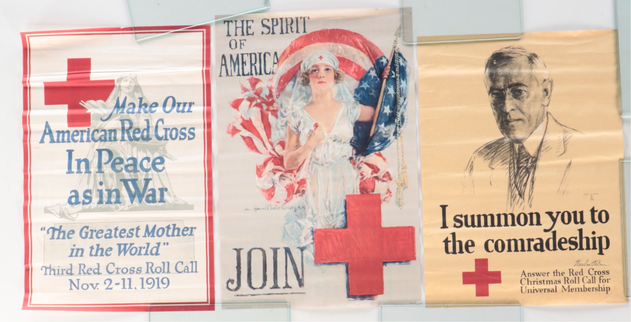 Antique World War I Era American Red Cross Lithograph Posters