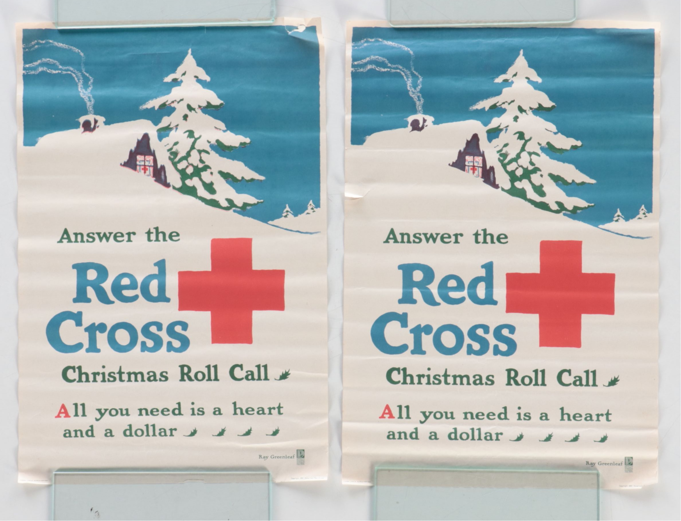 Antique World War I Era American Red Cross Lithograph Posters