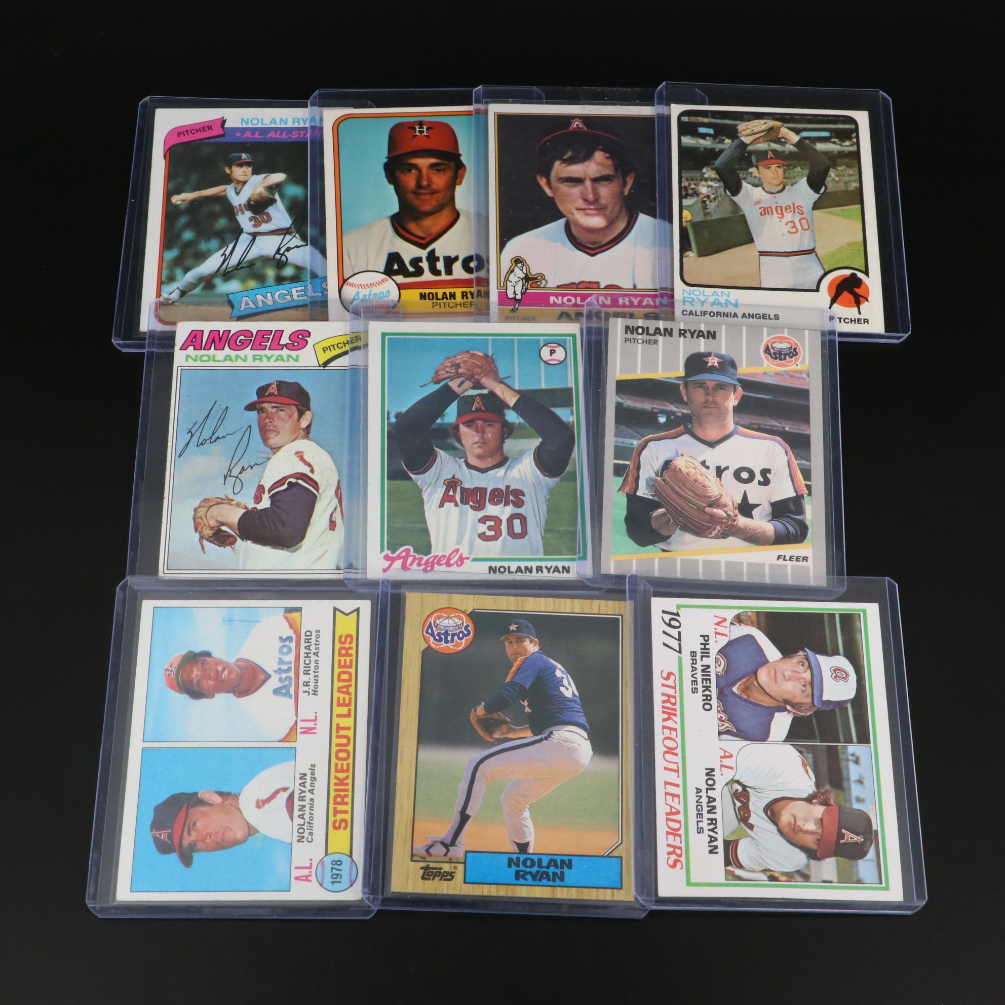 Topps and Fleer Nolan Ryan Baseball Cards, 1970s-1980s