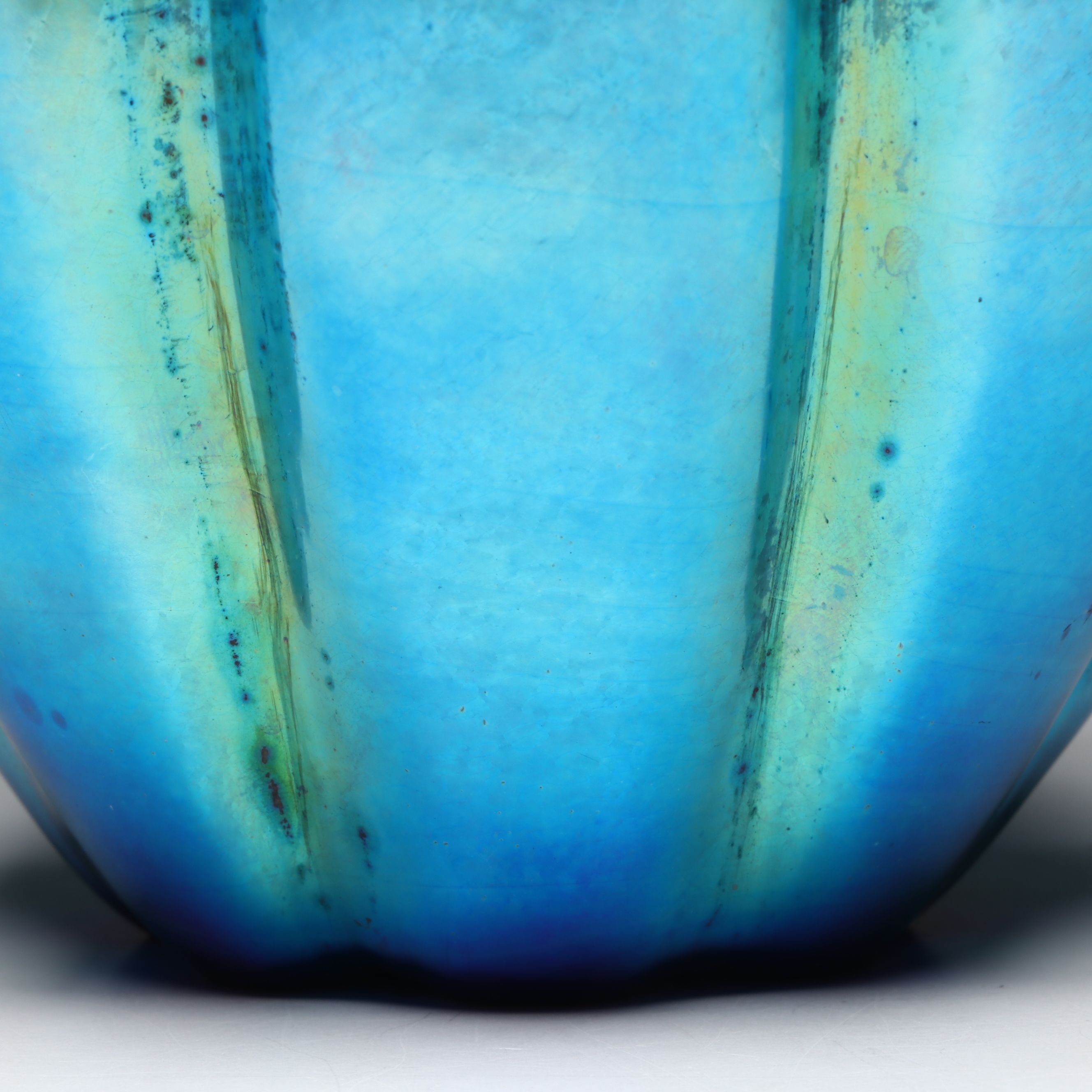 Frederick Carder for Steuben Blue Aurene Art Glass Lamp Body