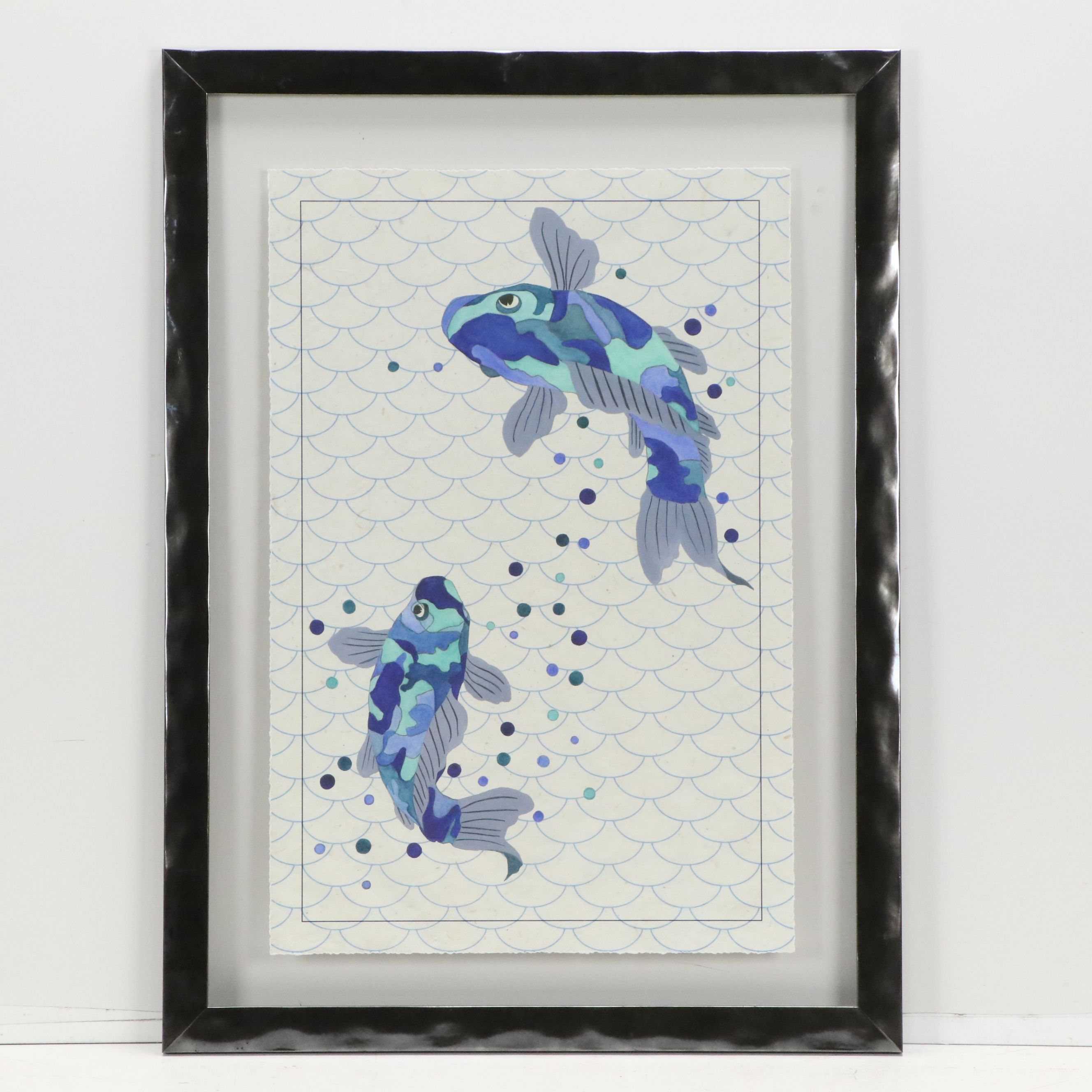 Port 68. Giclées "Blue Koi I" and "Blue Koi II," 21st Century