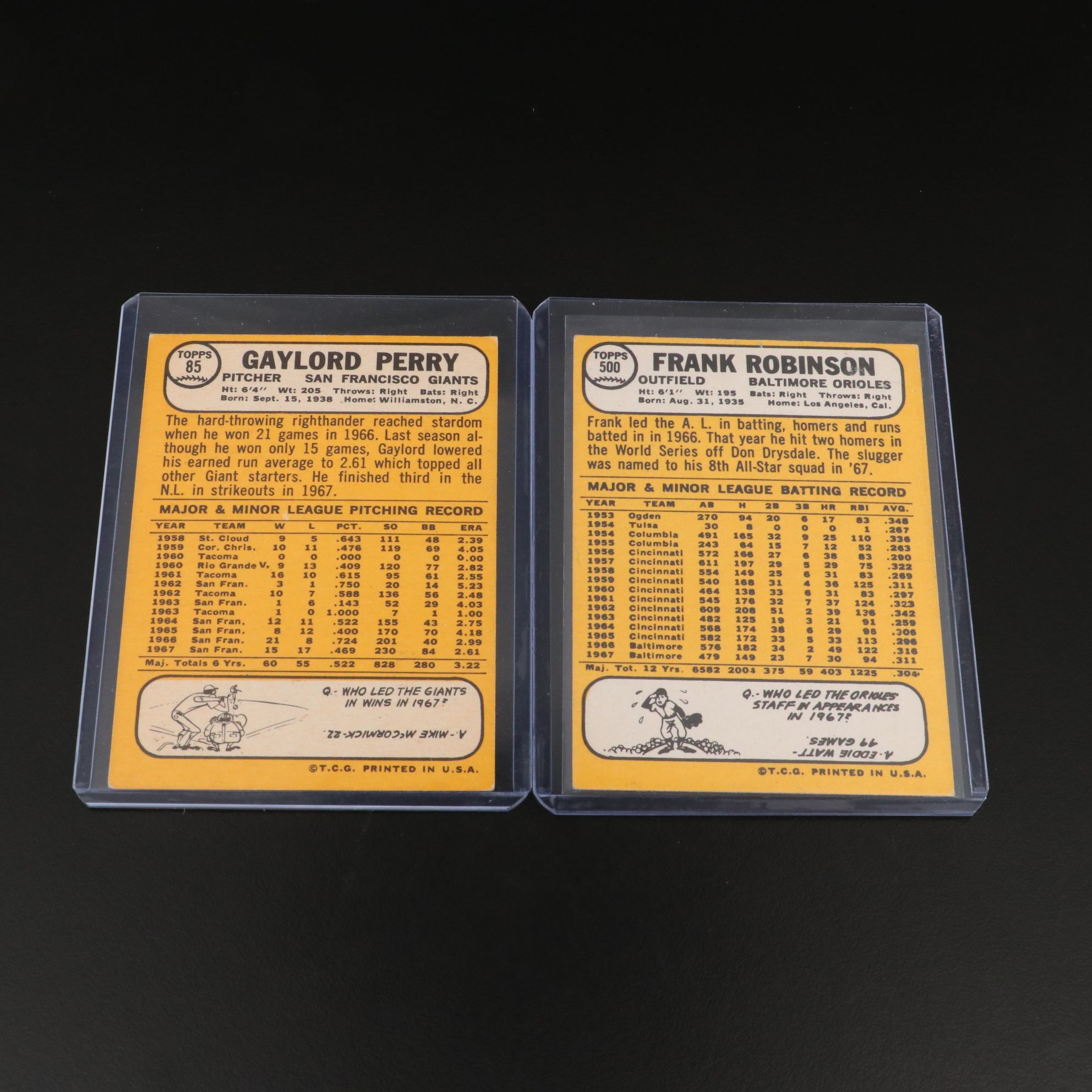 Topps Baseball Cards Featuring Roger Maris, Bob Gibson, and More, 1959-1969