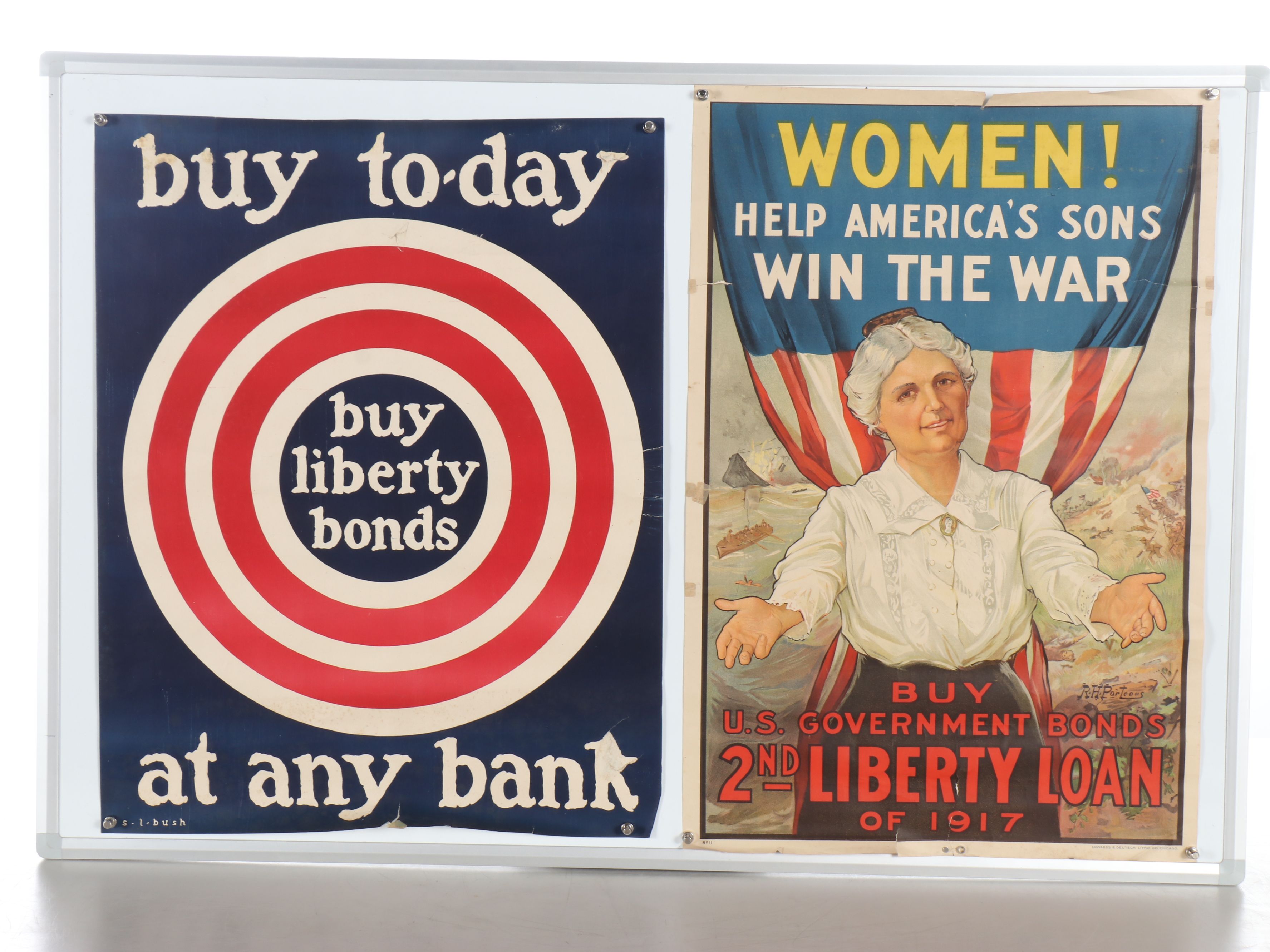 World War I Era American War Bonds and Other Patriotic Lithograph Posters
