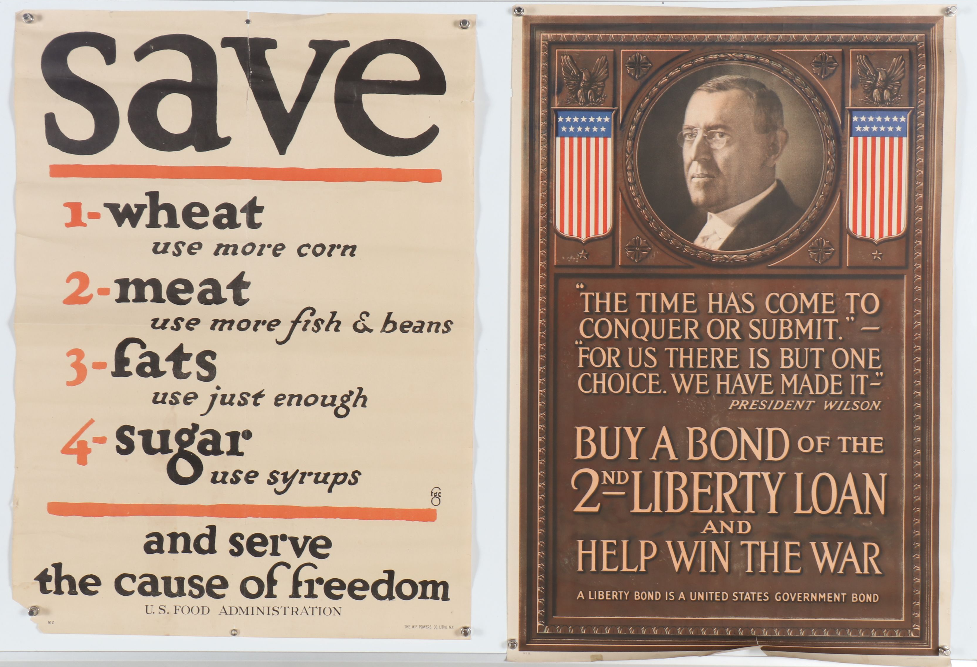 World War I Era American War Bonds and Other Patriotic Lithograph Posters