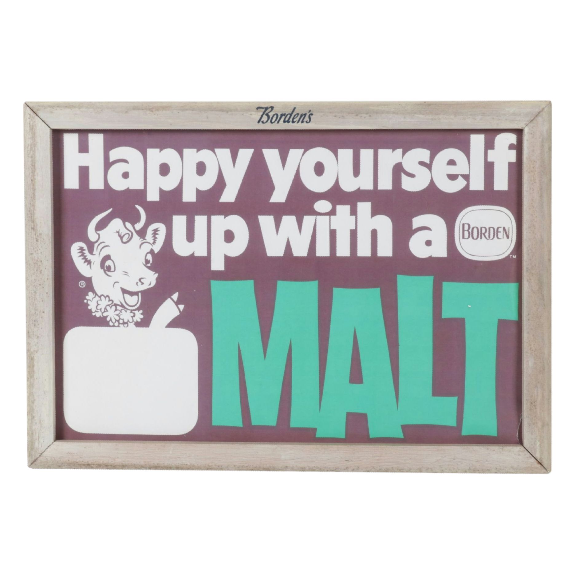 Giclée Advertising Poster for Borden's Malt, Mid to Late 20th Century