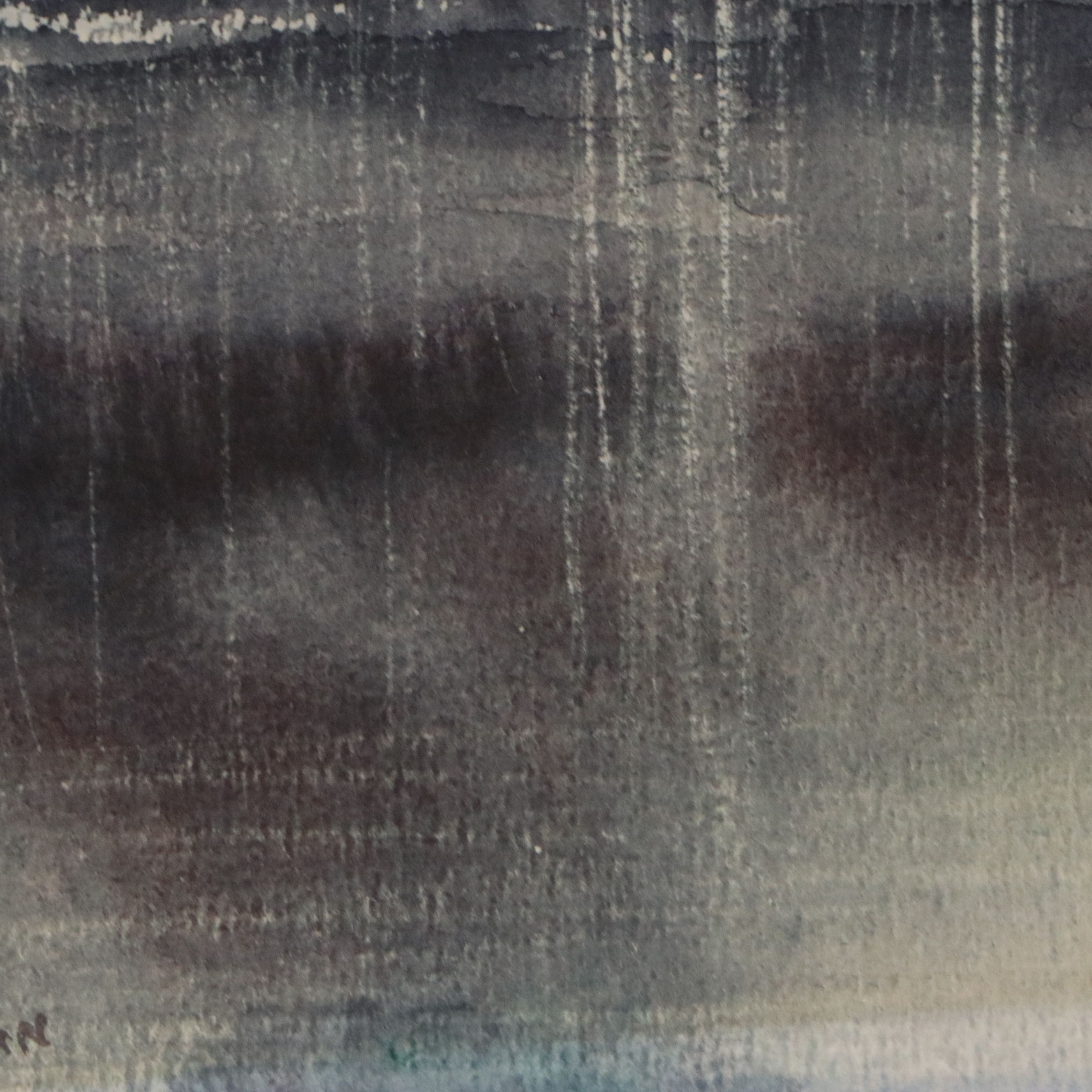 Elsie Hassan Atmospheric Watercolor Painting, 20th Century