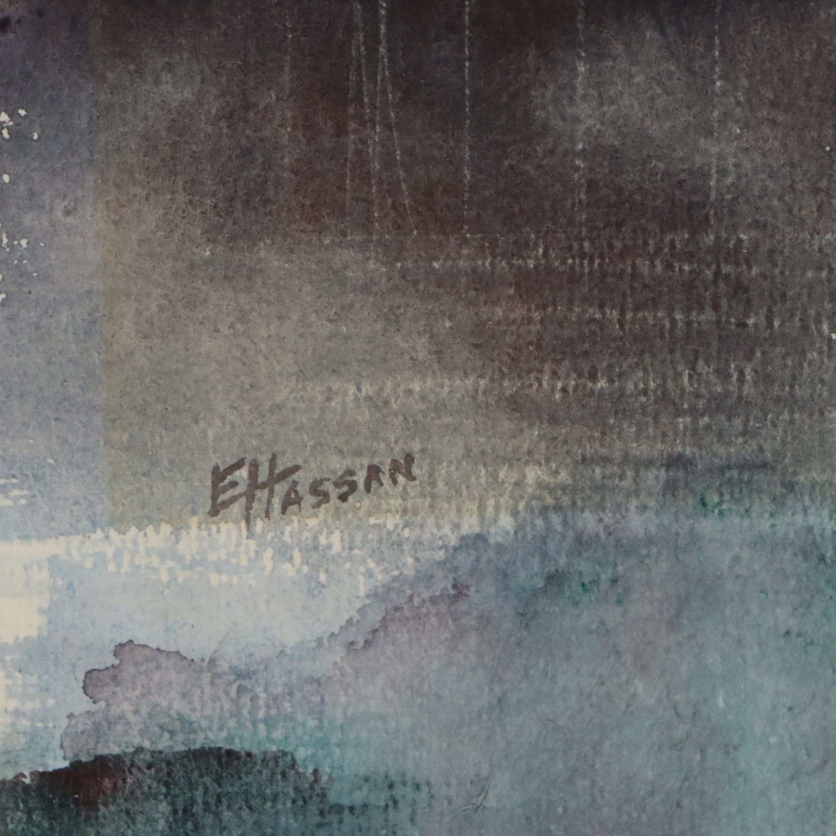 Elsie Hassan Atmospheric Watercolor Painting, 20th Century