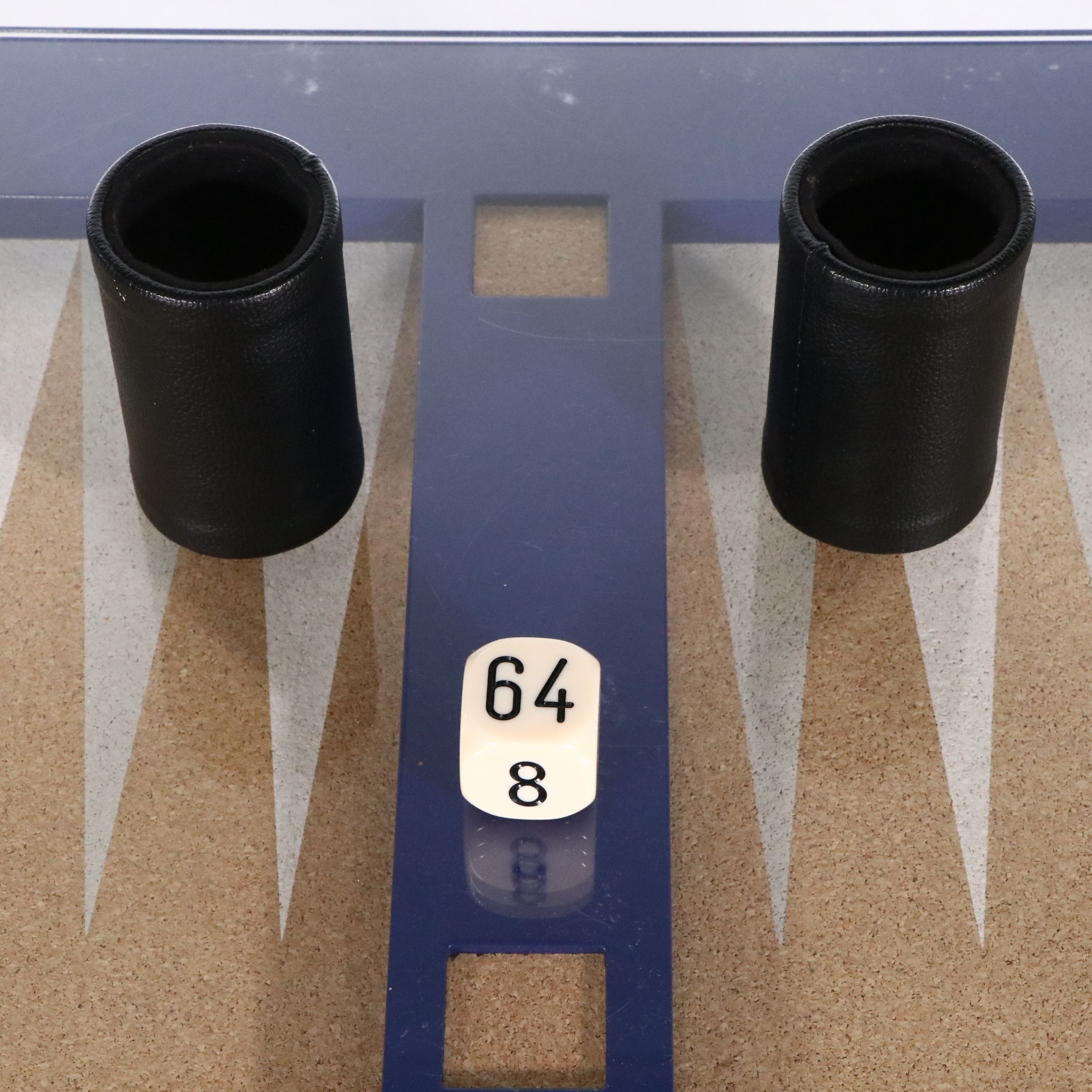 Lacquered Wood Backgammon Table with Accessories, 21st Century