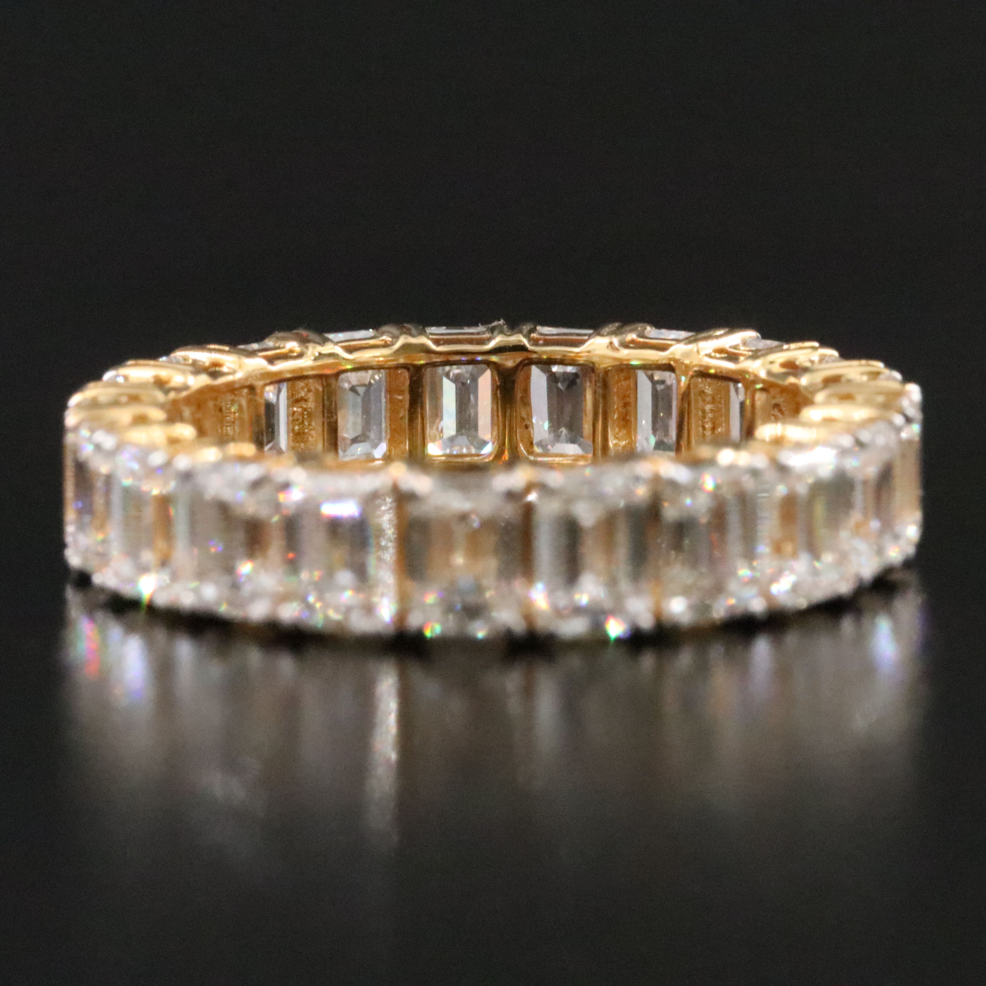 14K 4.71 CTW Lab Grown Diamond Eternity Band with IGI Report
