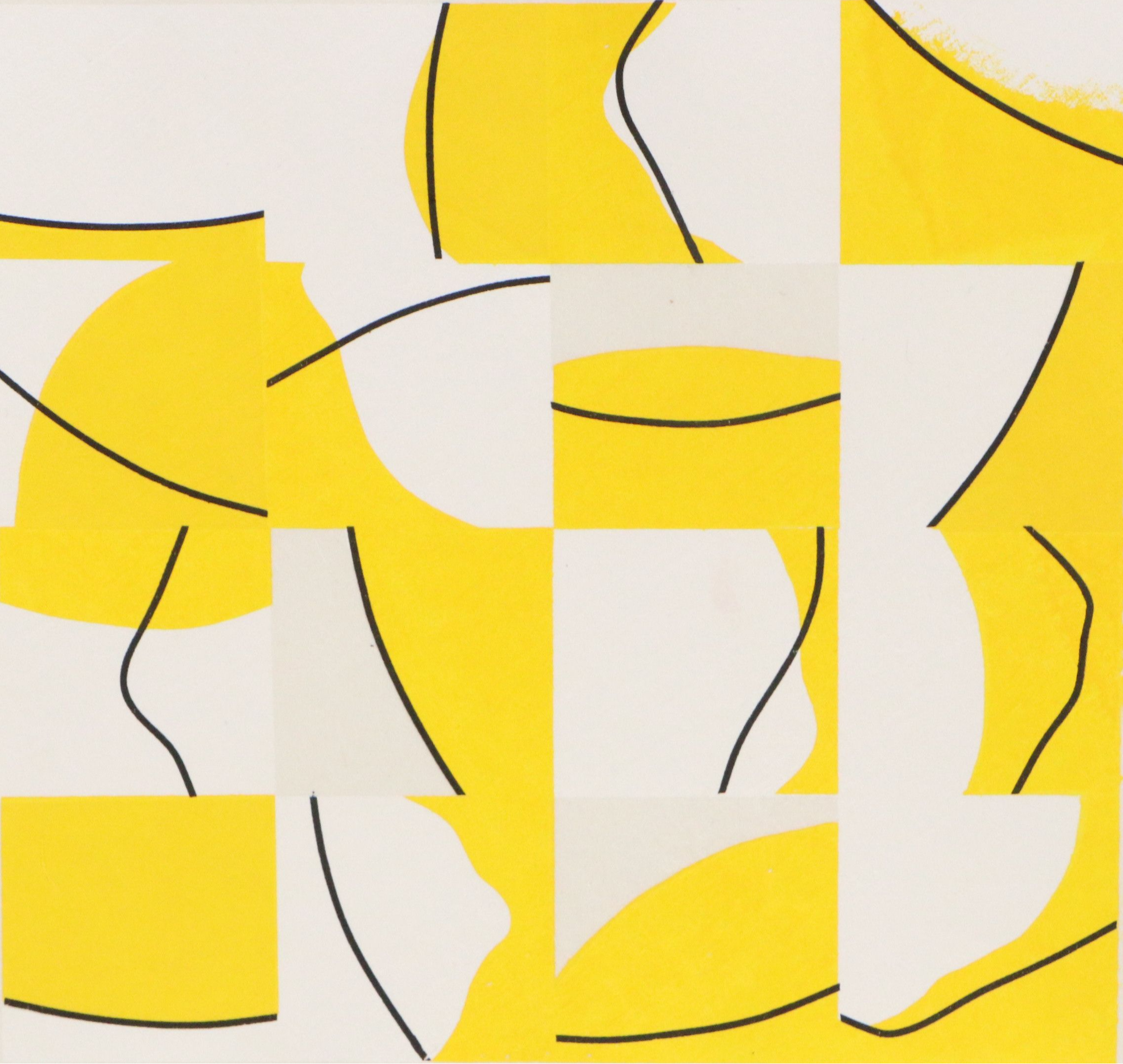 Bold Screenprints of Abstracted Lemons, Mid to Late 20th Century