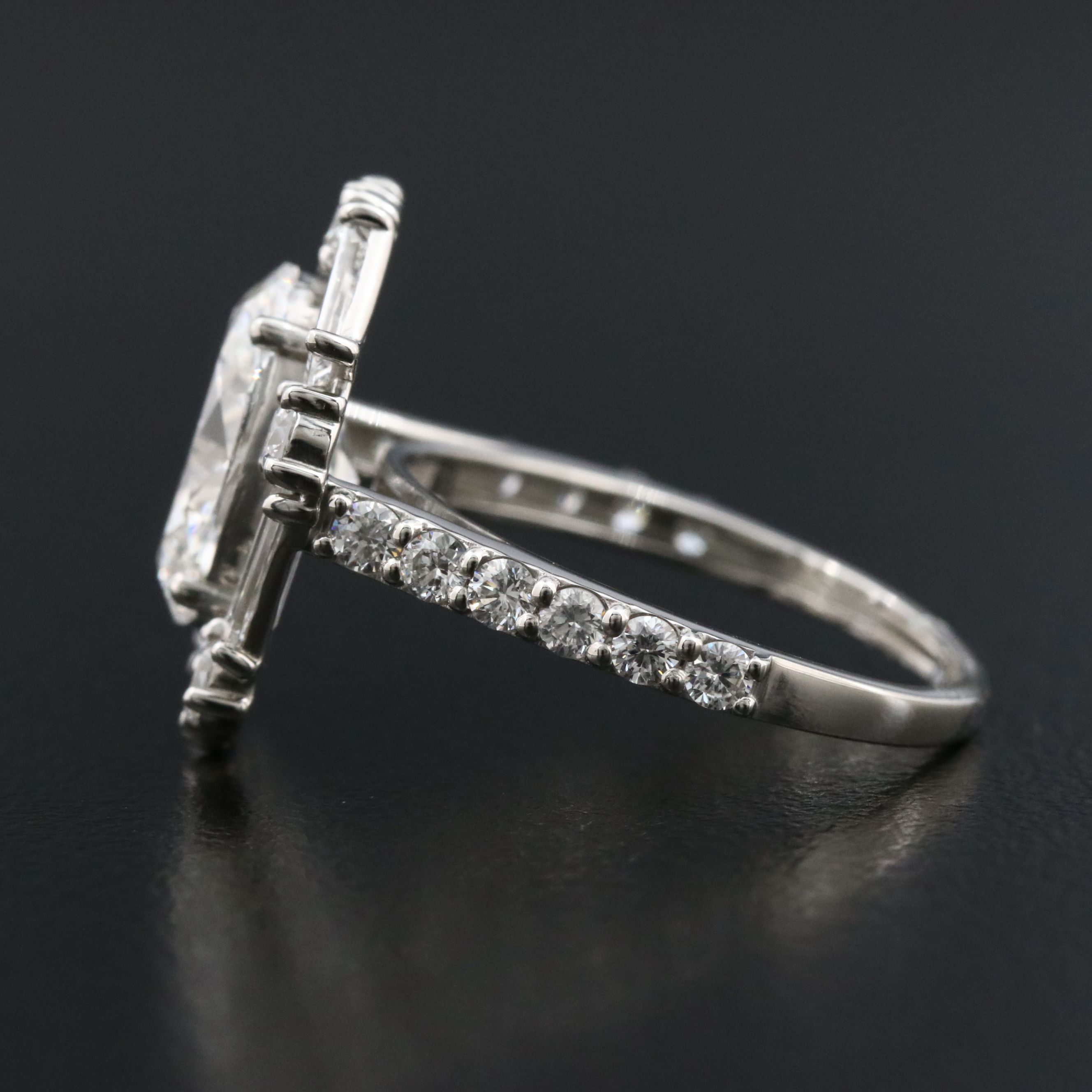 Platinum 3.77 CTW Lab Grown Diamond Ring with IGI Report