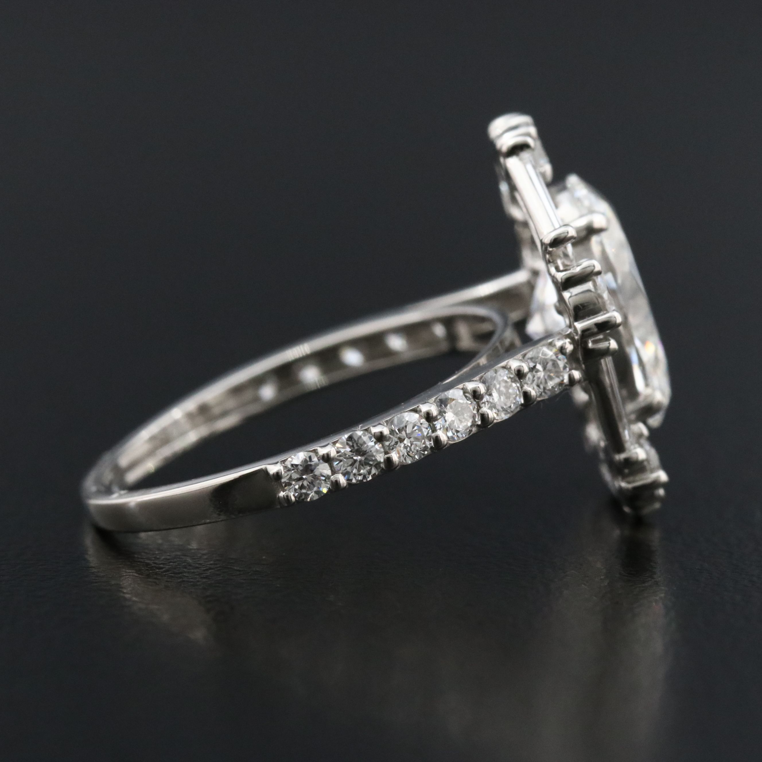 Platinum 3.77 CTW Lab Grown Diamond Ring with IGI Report