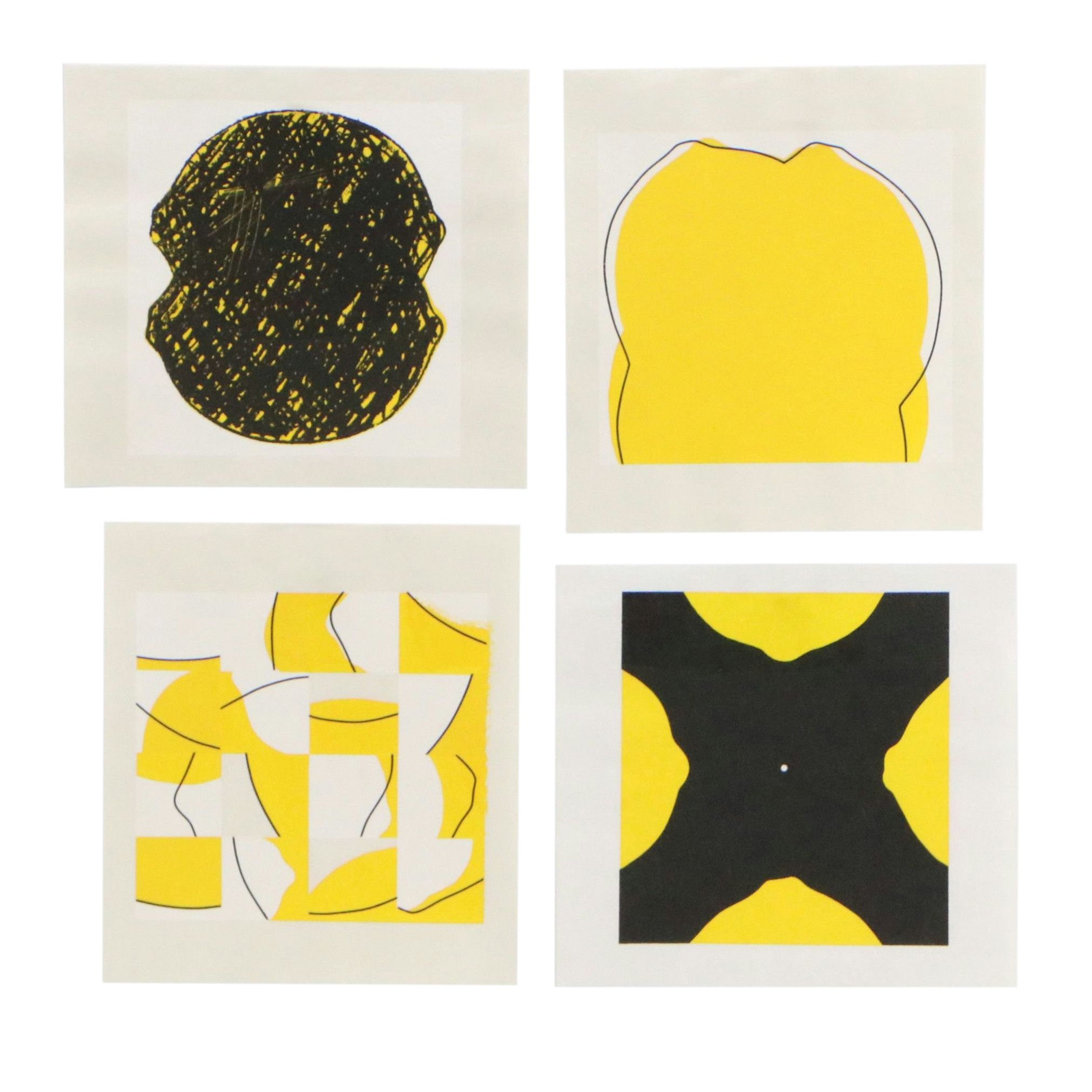 Bold Screenprints of Abstracted Lemons, Mid to Late 20th Century