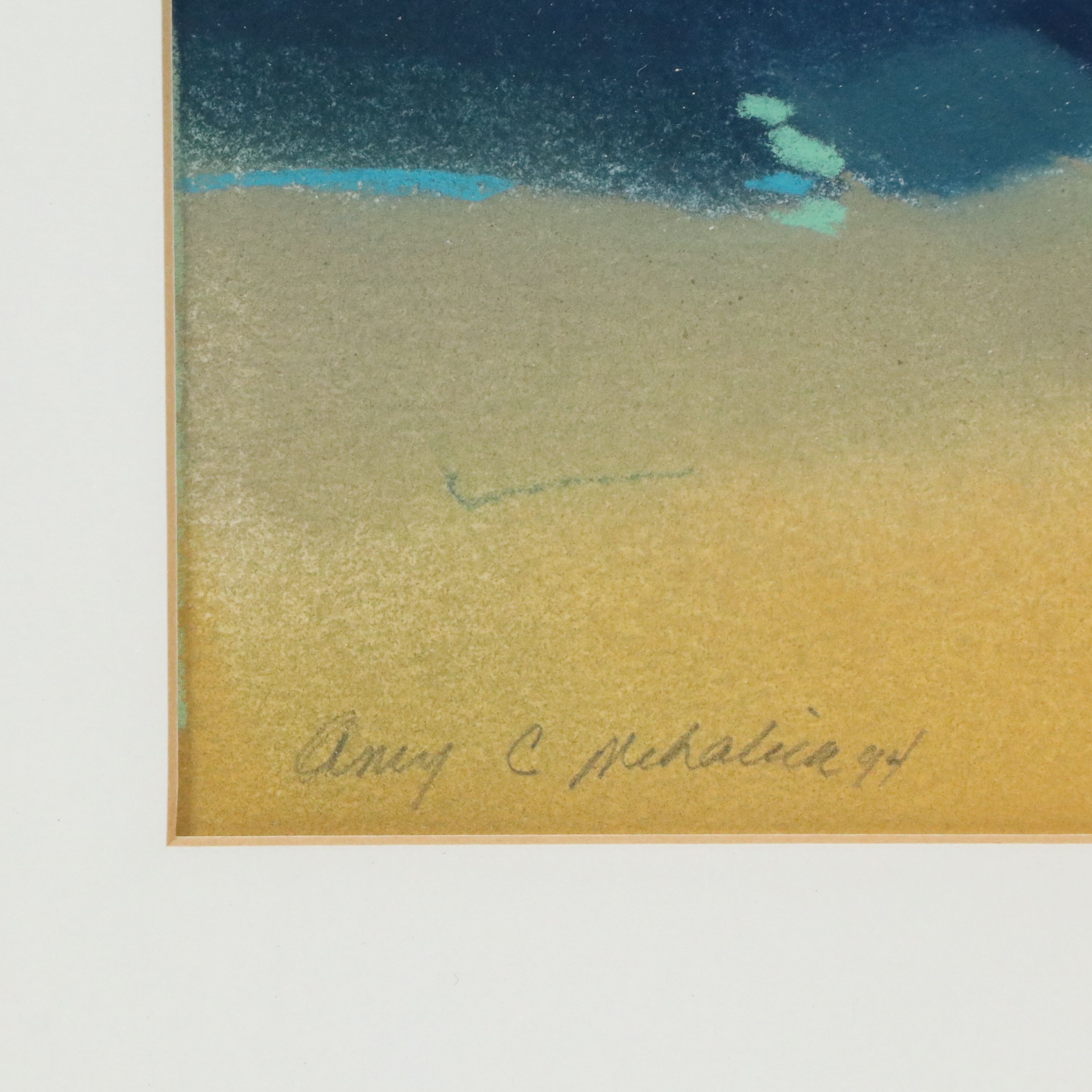 Amy C. Mehalick Abstract Chalk Pastel Drawing "Summer Gem Tones," 1994