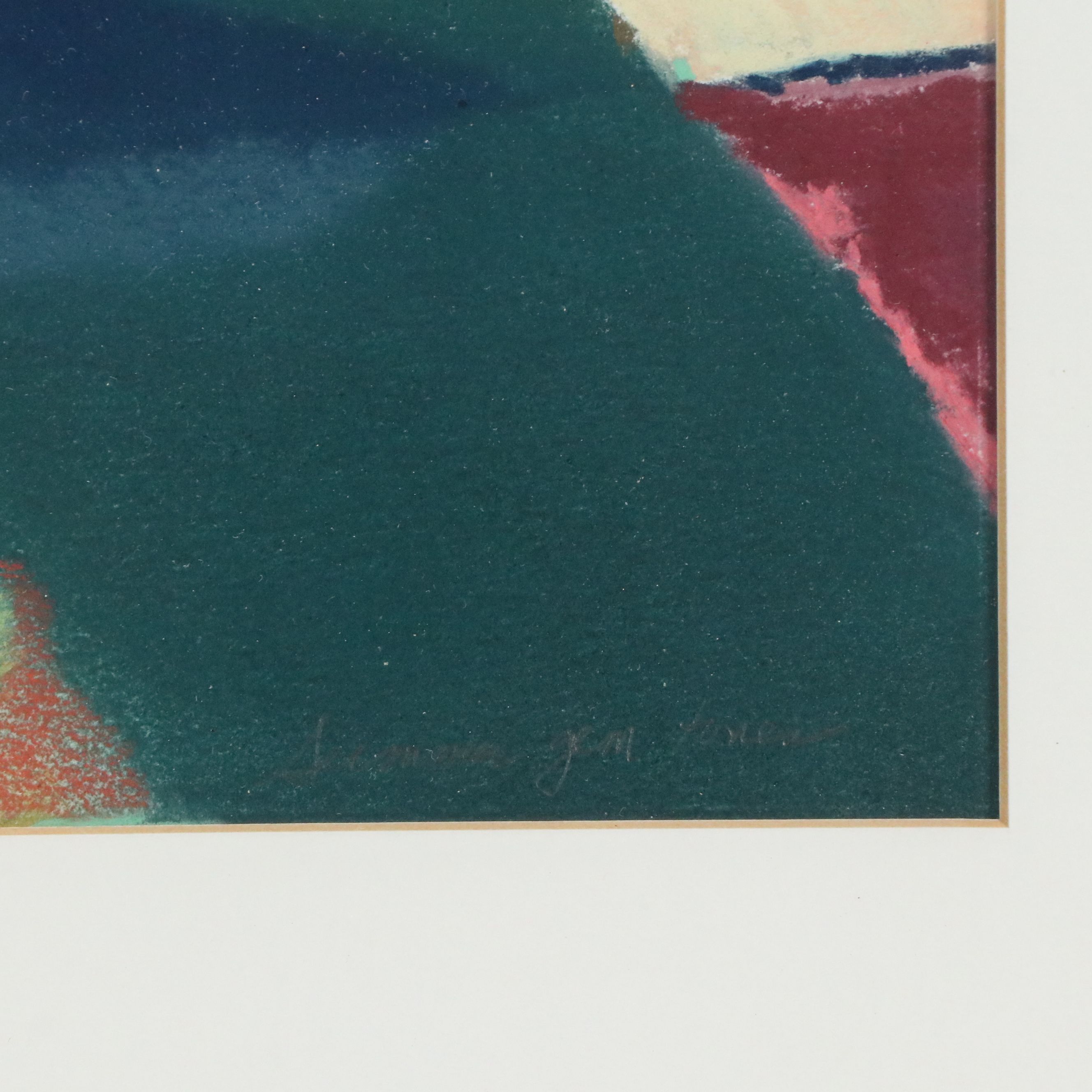 Amy C. Mehalick Abstract Chalk Pastel Drawing "Summer Gem Tones," 1994