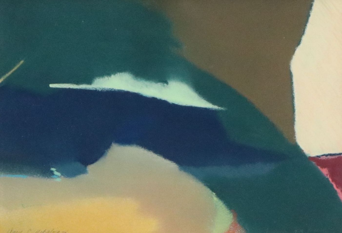 Amy C. Mehalick Abstract Chalk Pastel Drawing "Summer Gem Tones," 1994