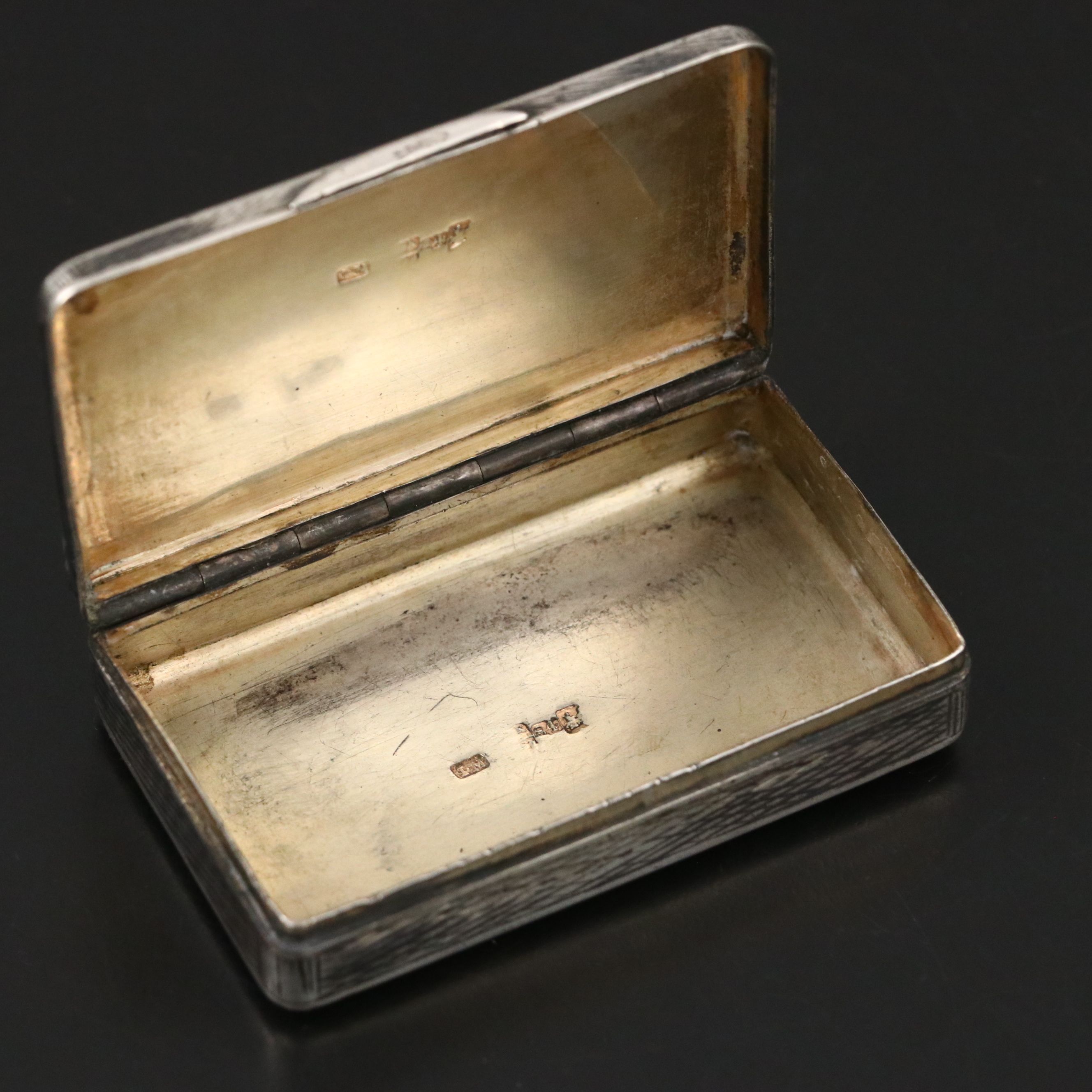 Russian 875 Silver Etched Scenic Snuff Box, Early to Mid-19th Century