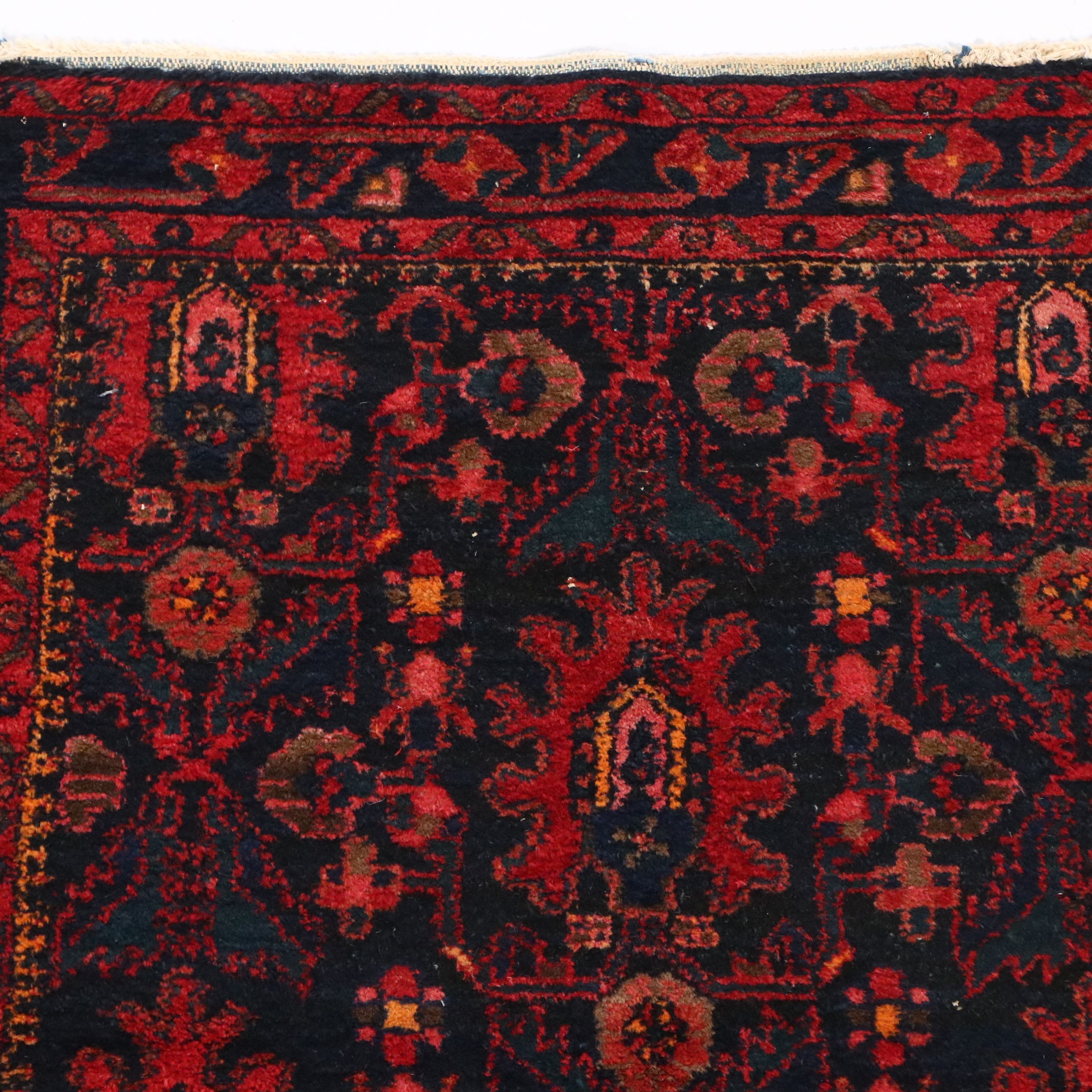 3'6 x 4'11 Hand-Knotted Persian Hamadan Accent Rug