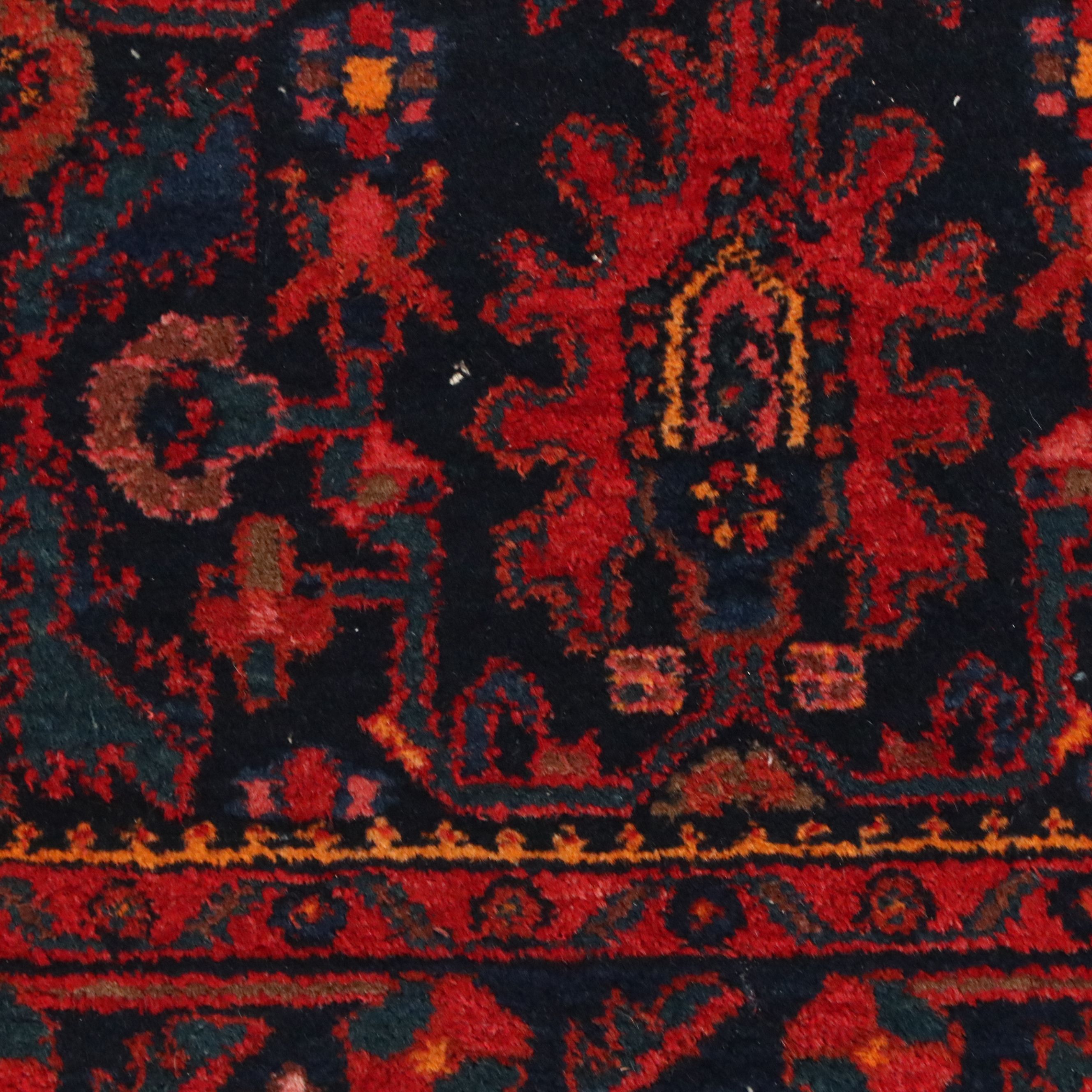 3'6 x 4'11 Hand-Knotted Persian Hamadan Accent Rug