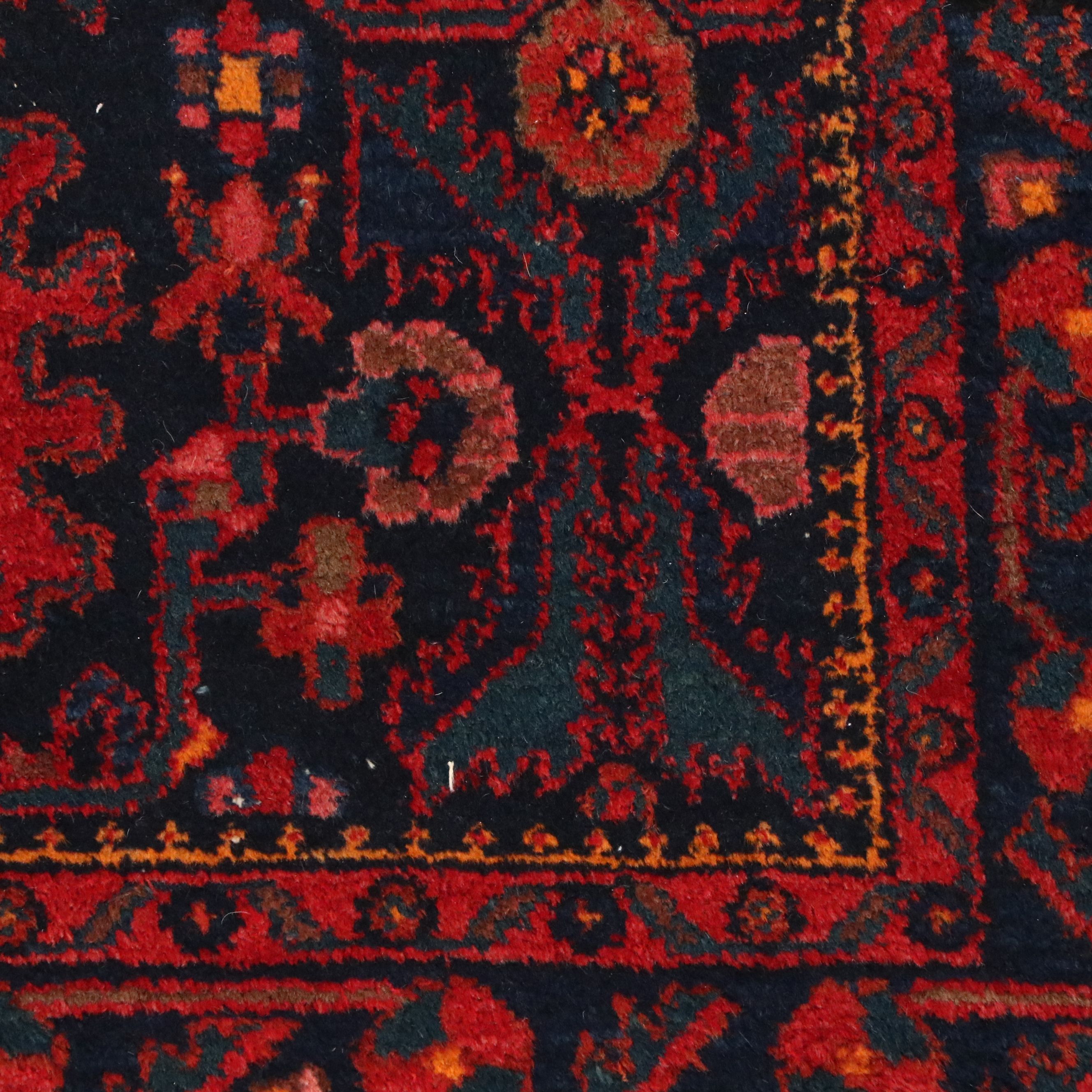 3'6 x 4'11 Hand-Knotted Persian Hamadan Accent Rug