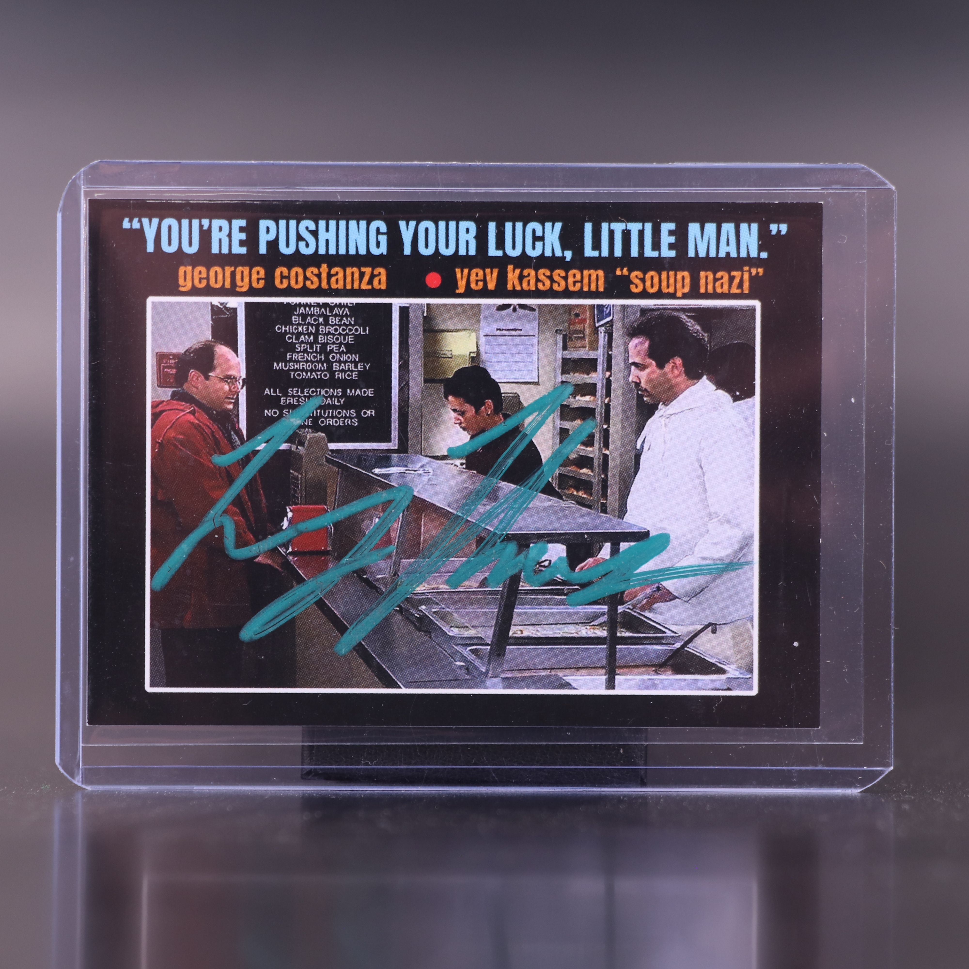 Larry Thomas Signed “Seinfeld” Custom Trading Card, JSA