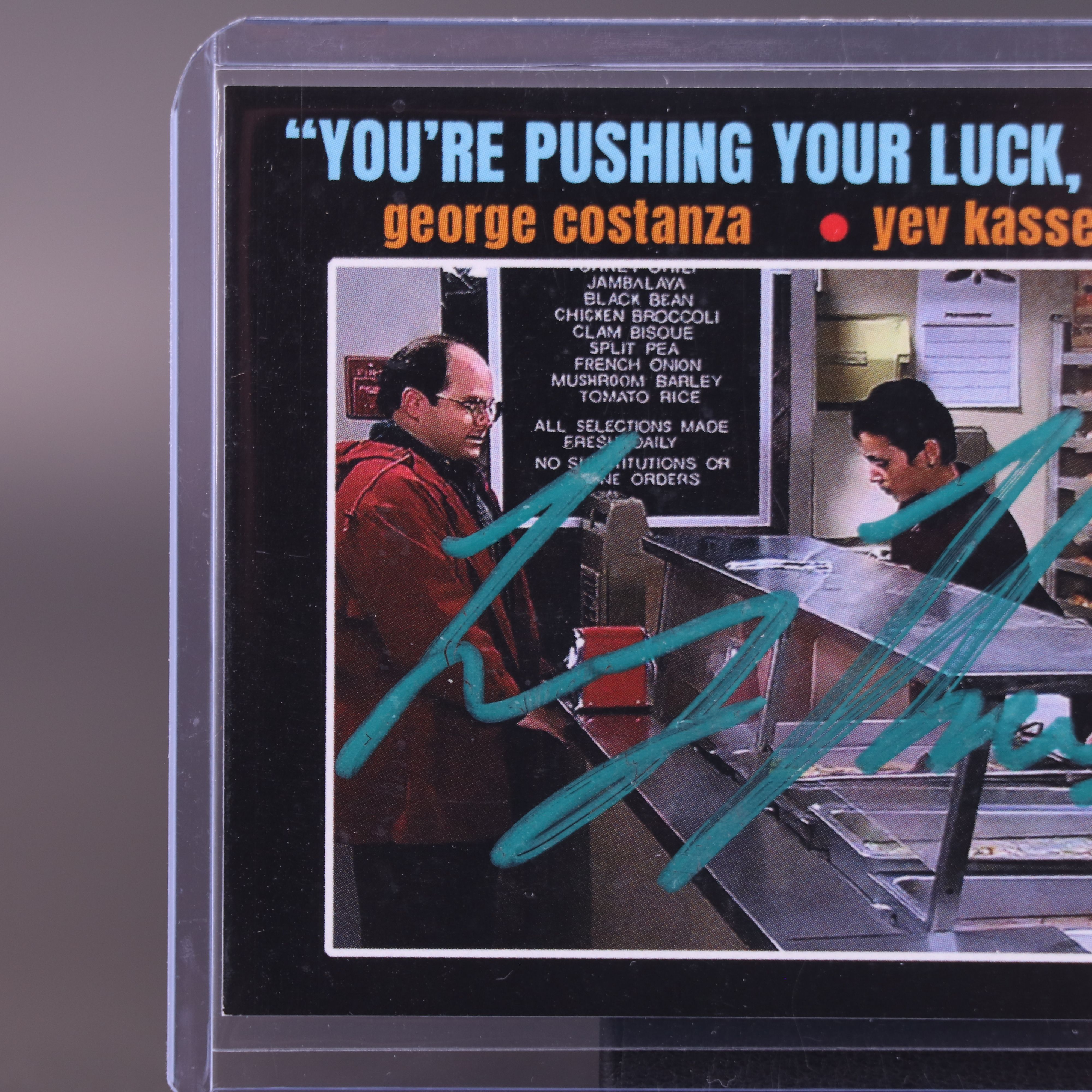 Larry Thomas Signed “Seinfeld” Custom Trading Card, JSA