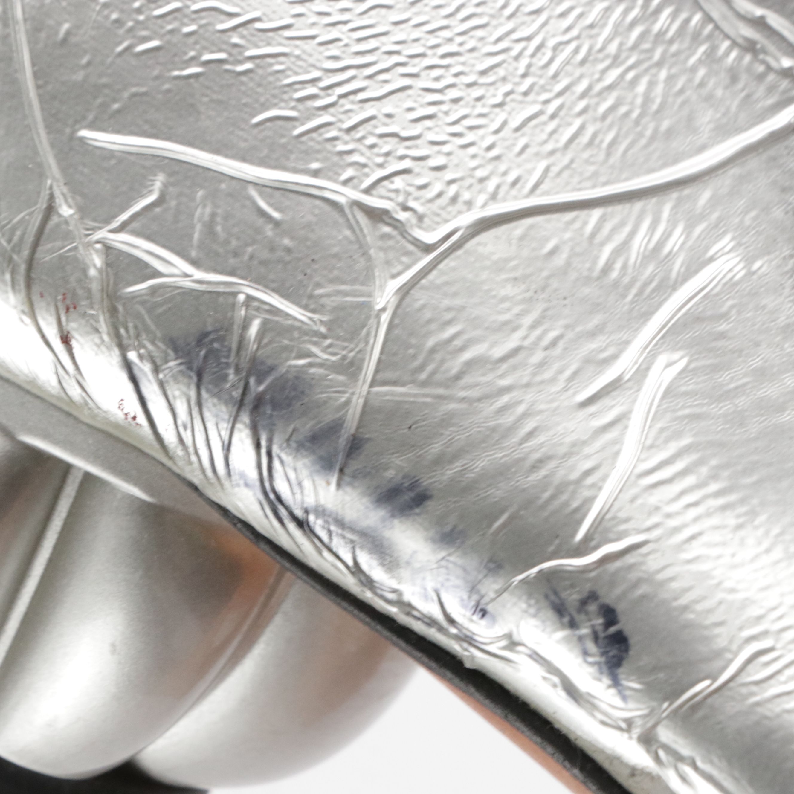 Chanel Silver Metallic Leather Ankle Boots with Sculpted Heel