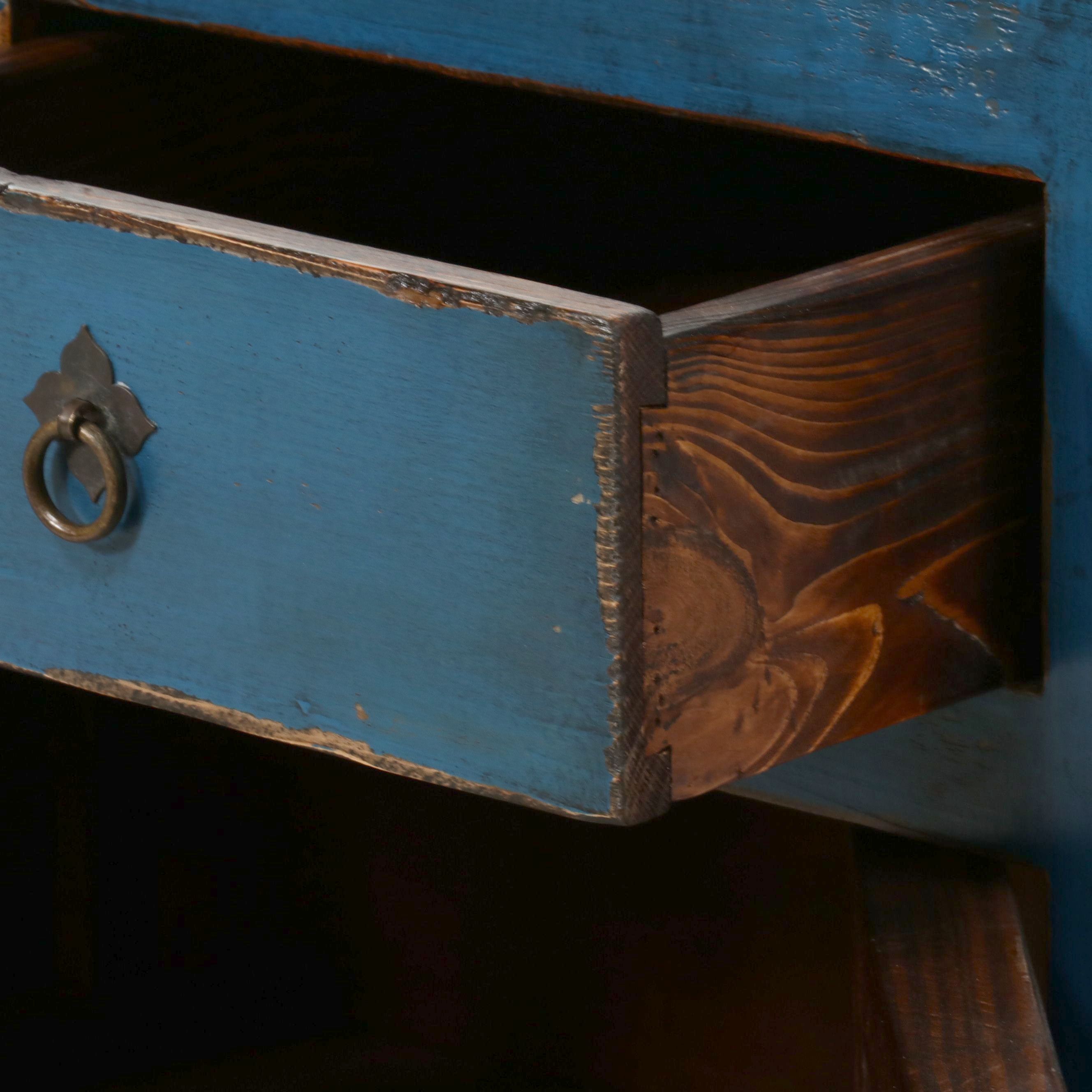Antique Chinese Lacquered Elm Credenza