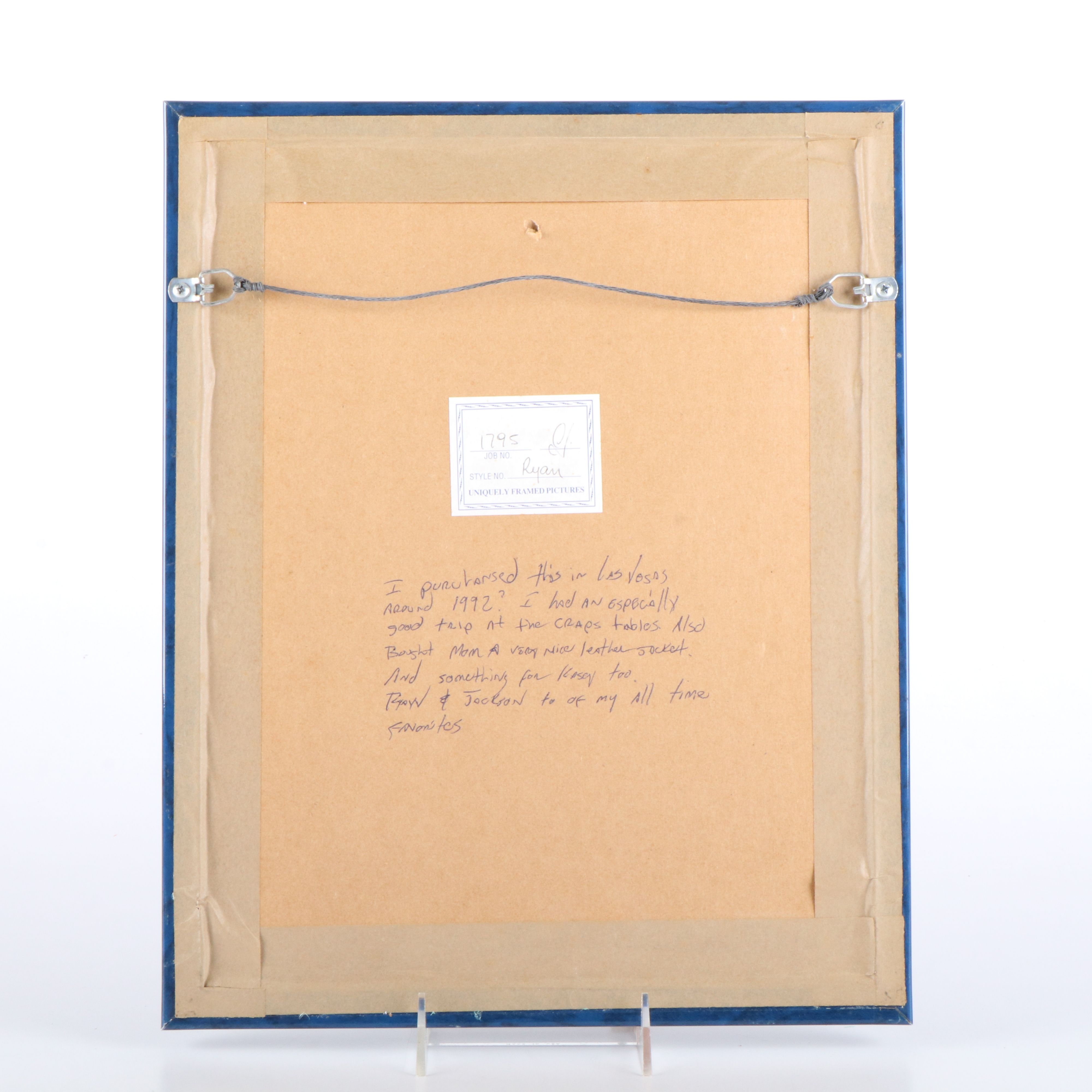 Nolan Ryan Signed "Nolan Knows Bo" Baseball Display