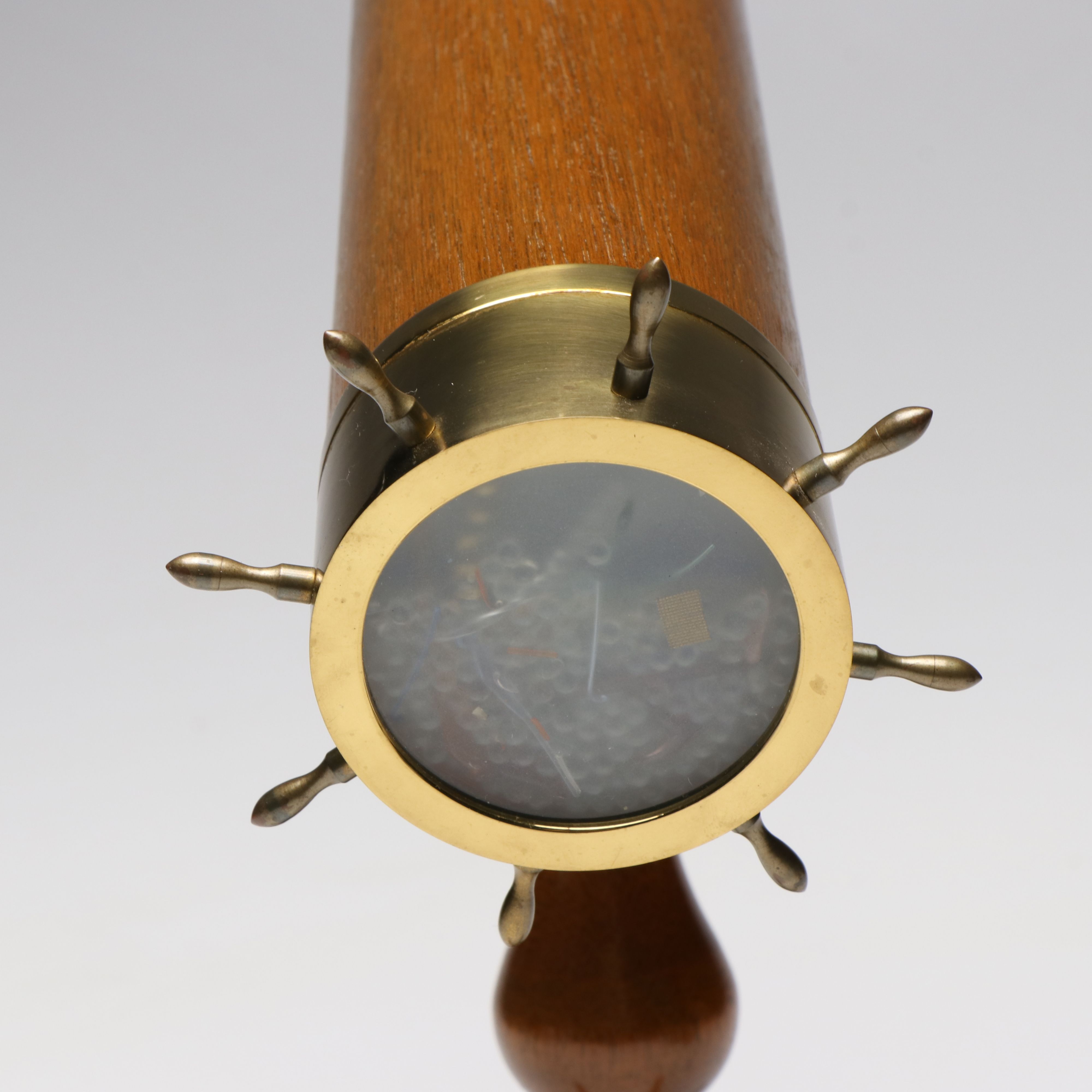Van Cort Instrument Makers Footed Wooden Kaleidoscope, 1987