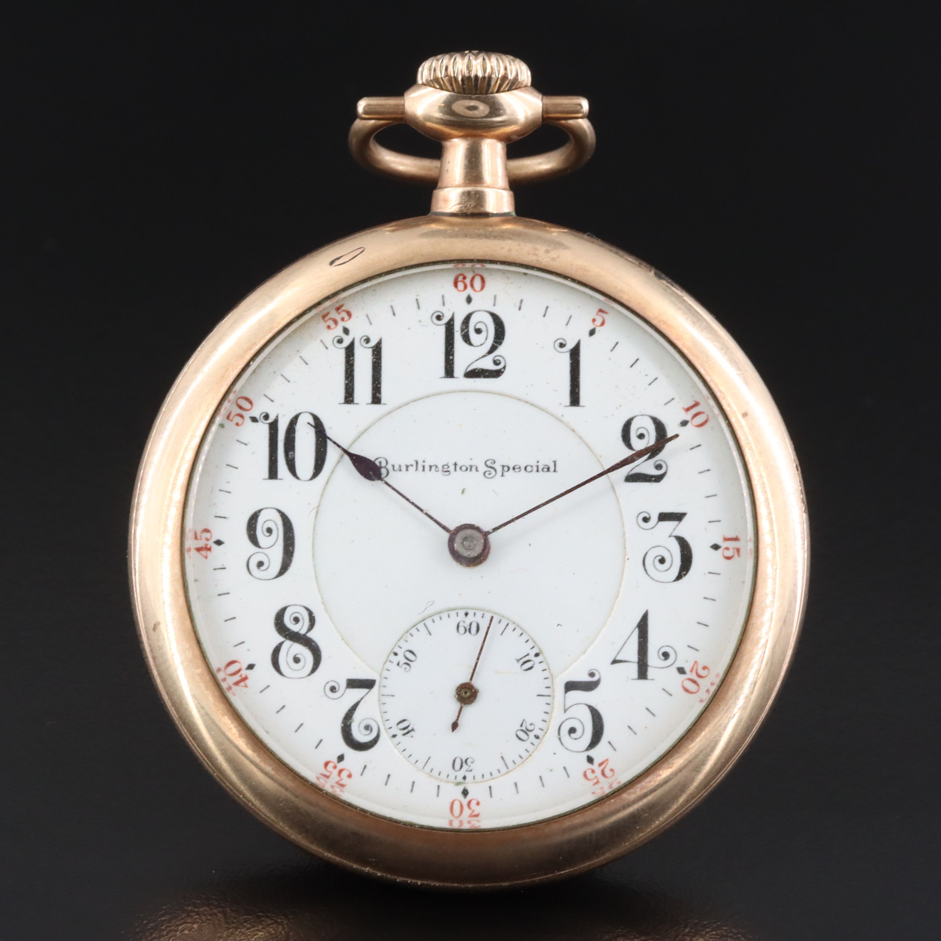 Burlington Watch Co. 1912 Burlington Special Gold-Tone Pocket Watch