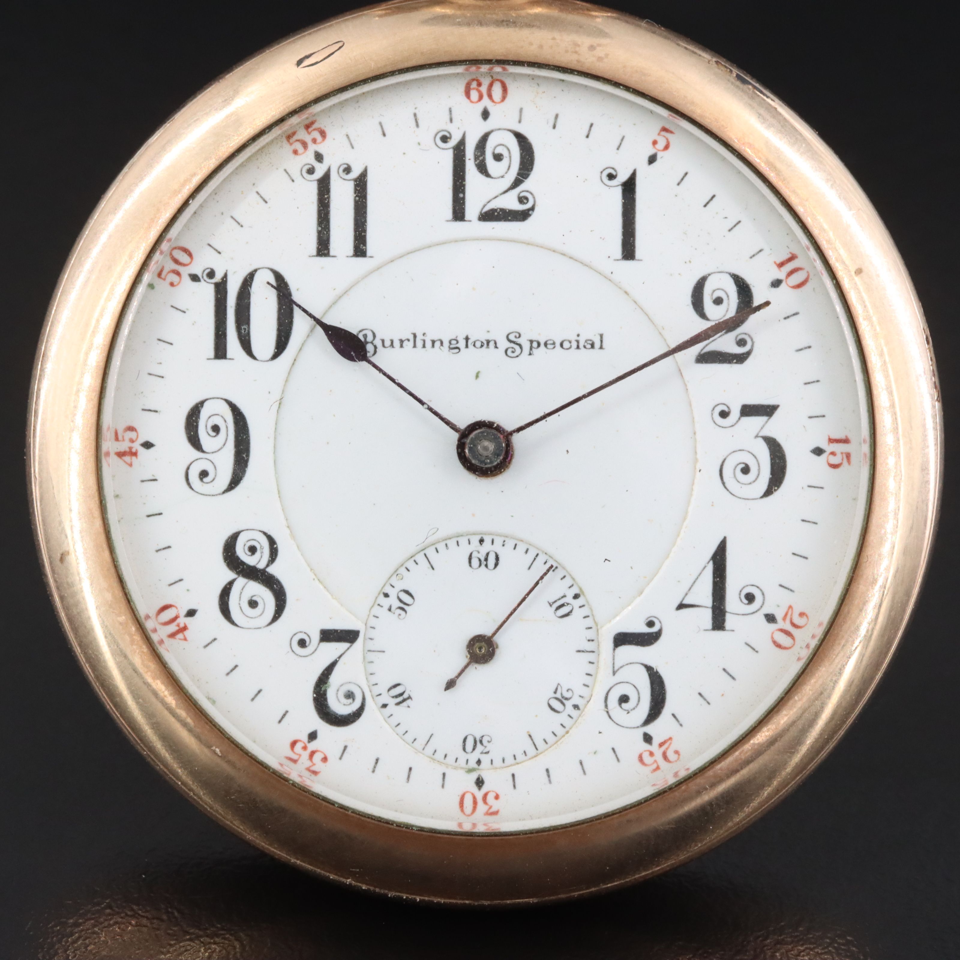 Burlington Watch Co. 1912 Burlington Special Gold-Tone Pocket Watch
