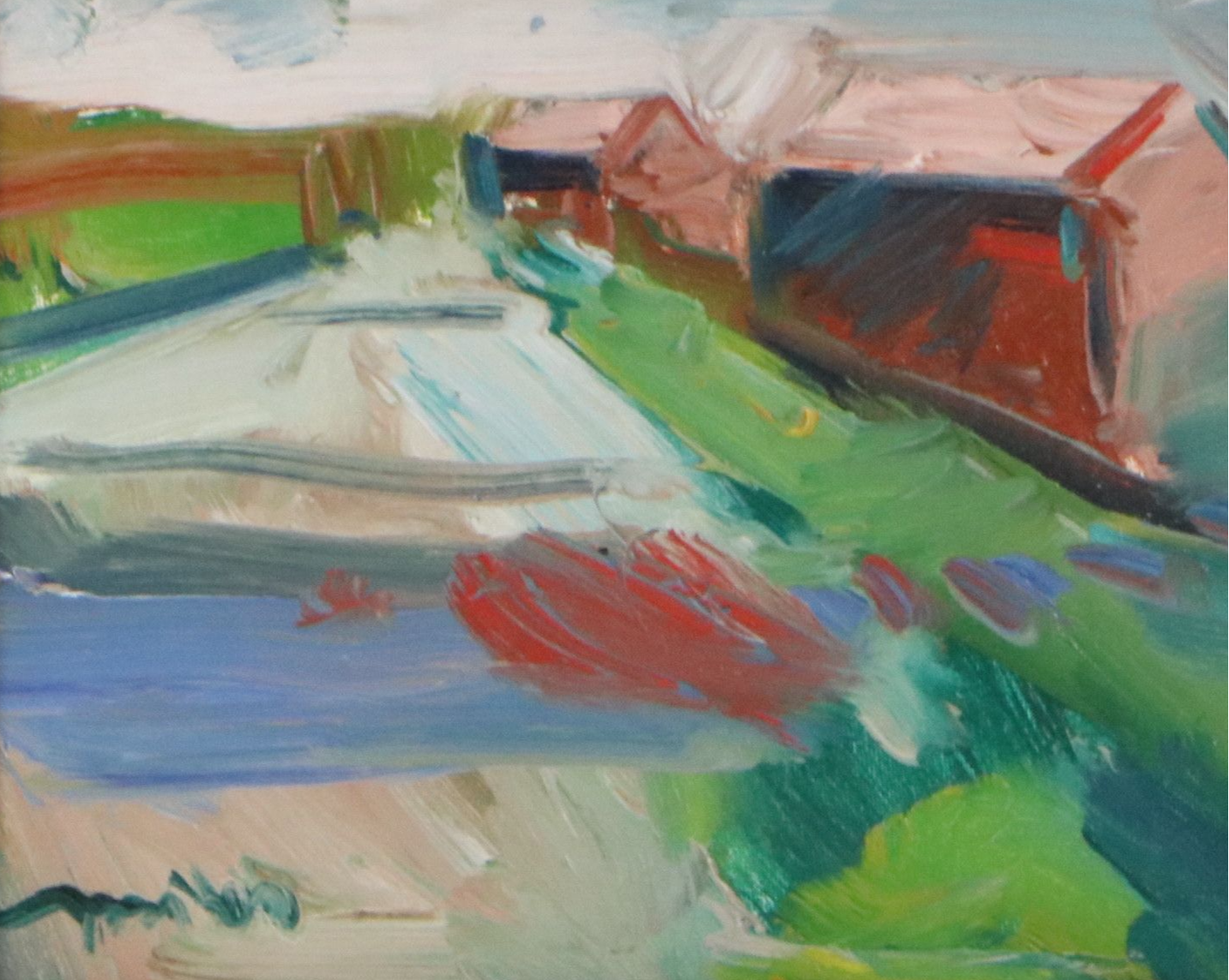 Jose Trujillo Landscape Oil Painting "The Old Farm House," 2024