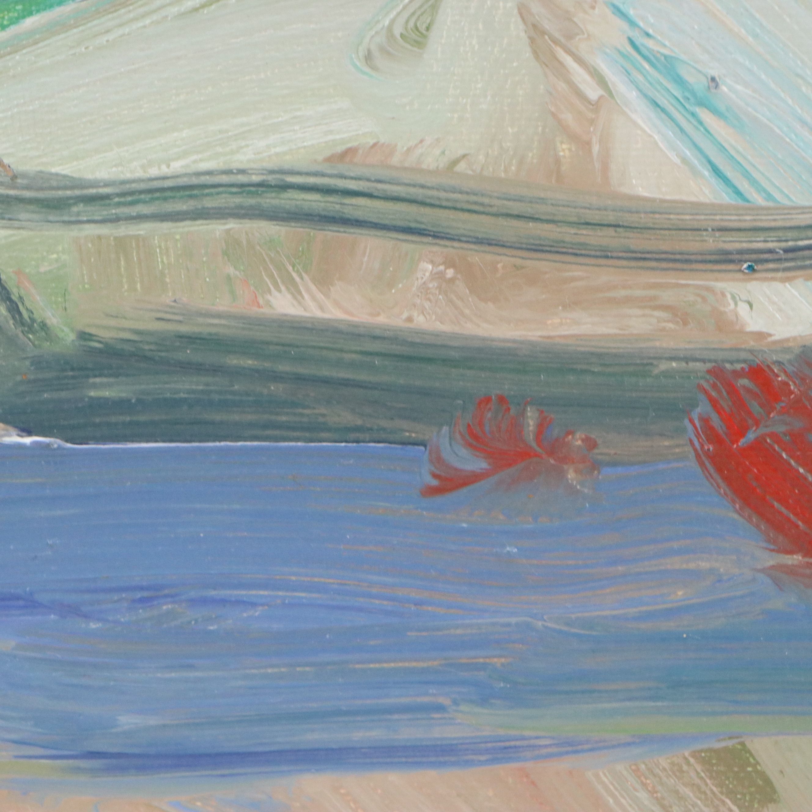 Jose Trujillo Landscape Oil Painting "The Old Farm House," 2024