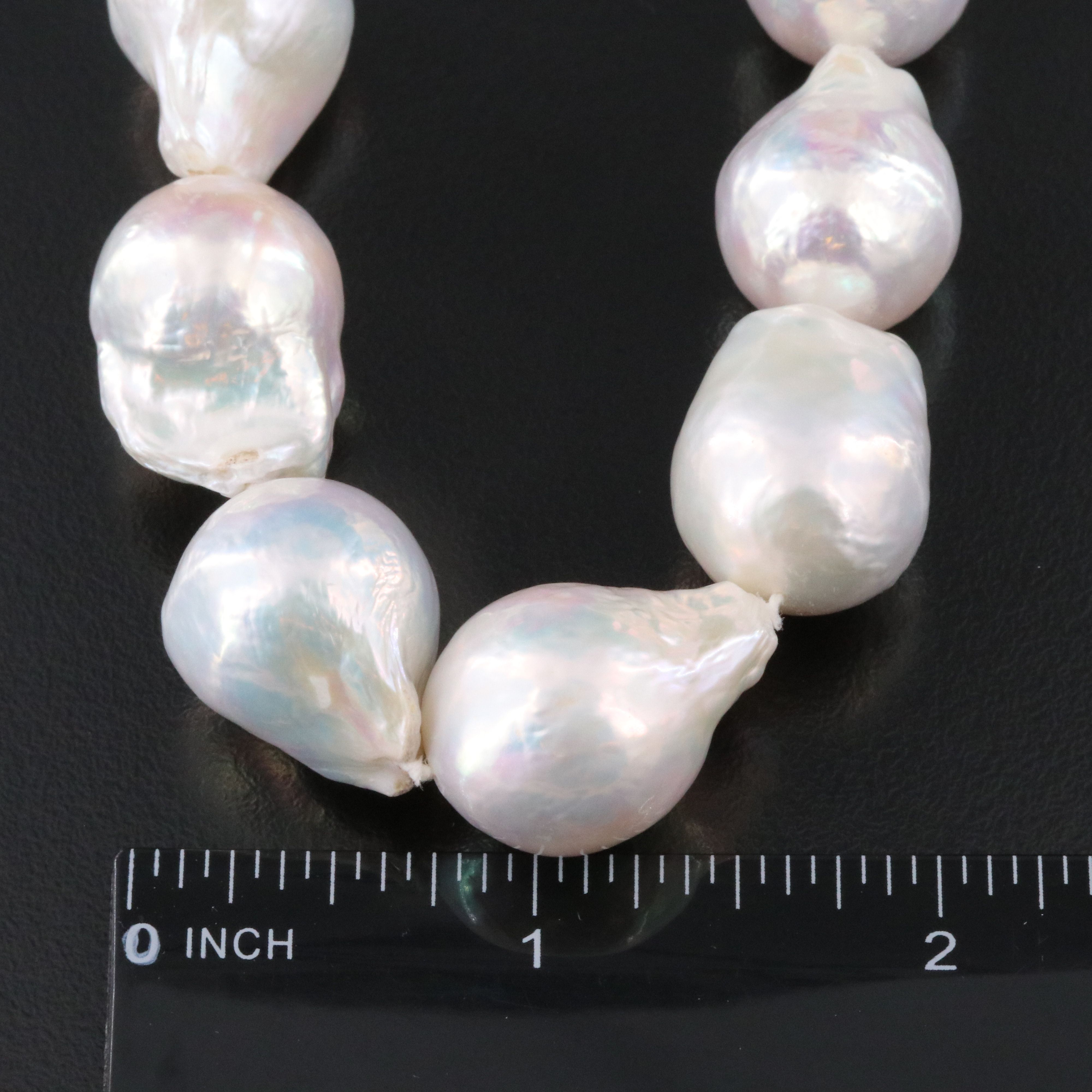 Pearl Necklace with 14K Diamond Clasp