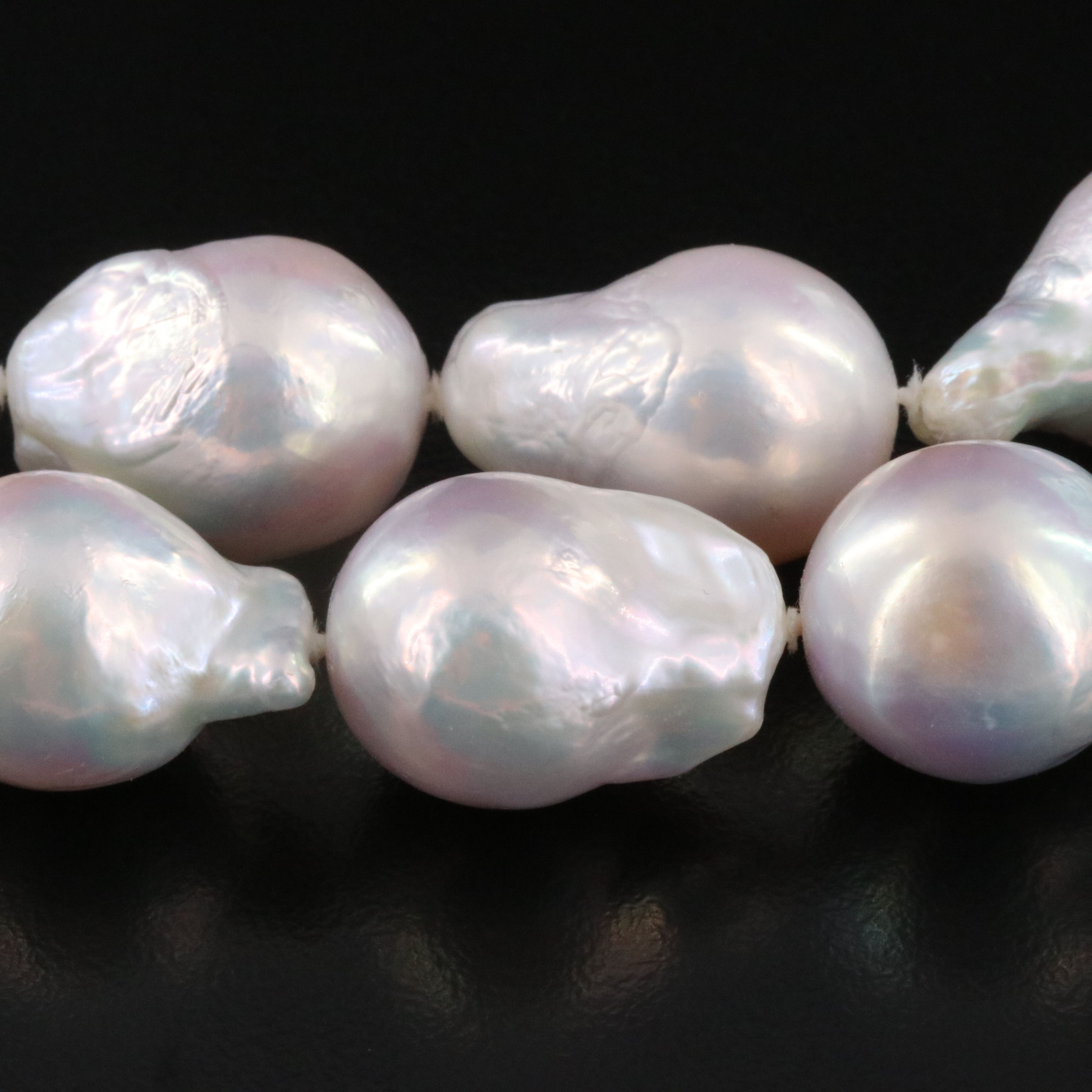 Pearl Necklace with 14K Diamond Clasp