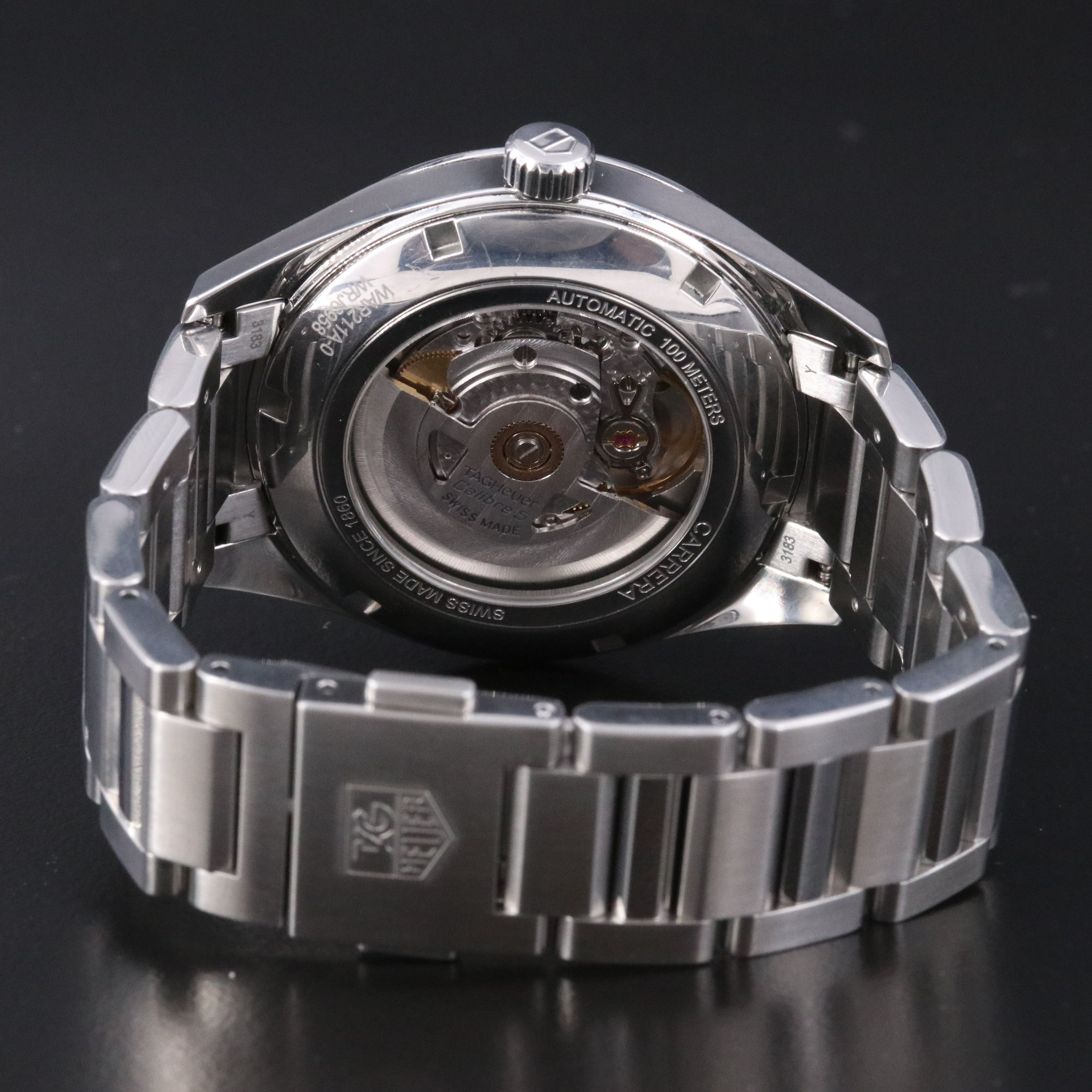 TAG Heuer Carrera Date Black Calibre 5 Automatic Watch WAR211A