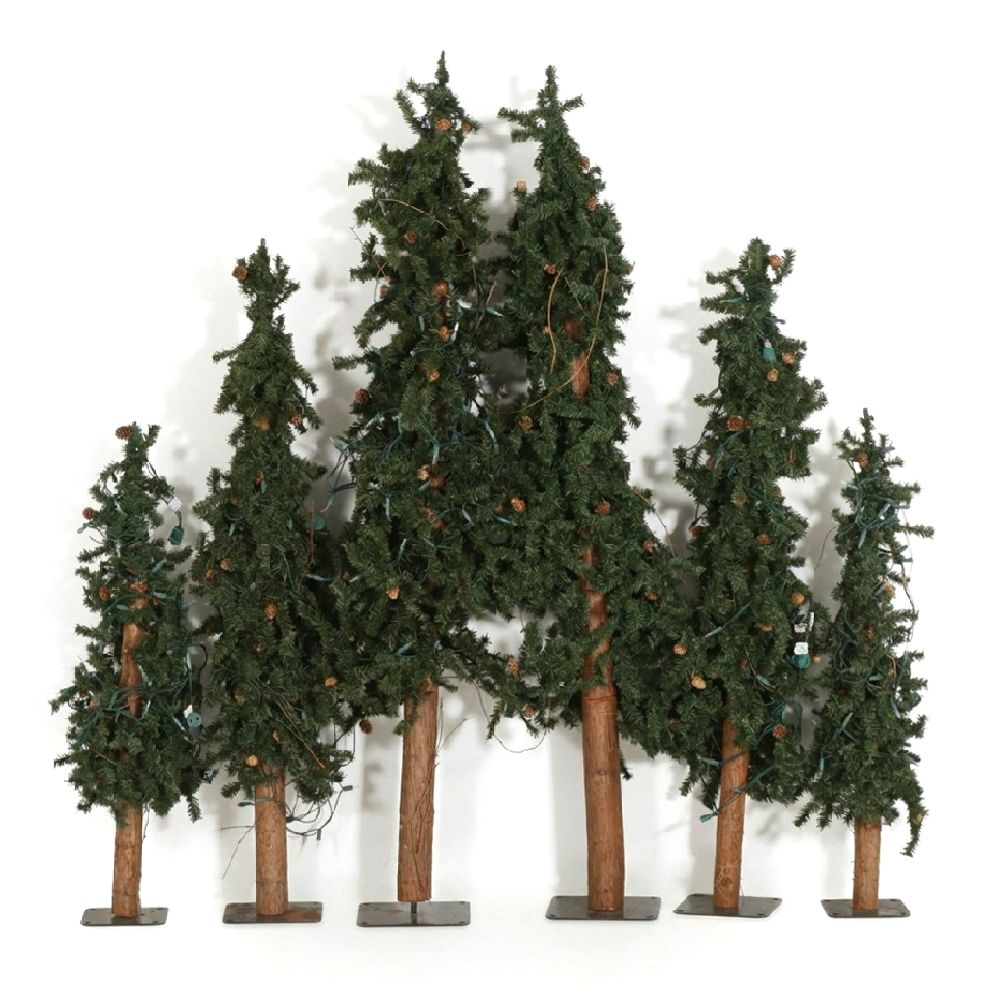 Illuminated Fir Trees Christmas Decor