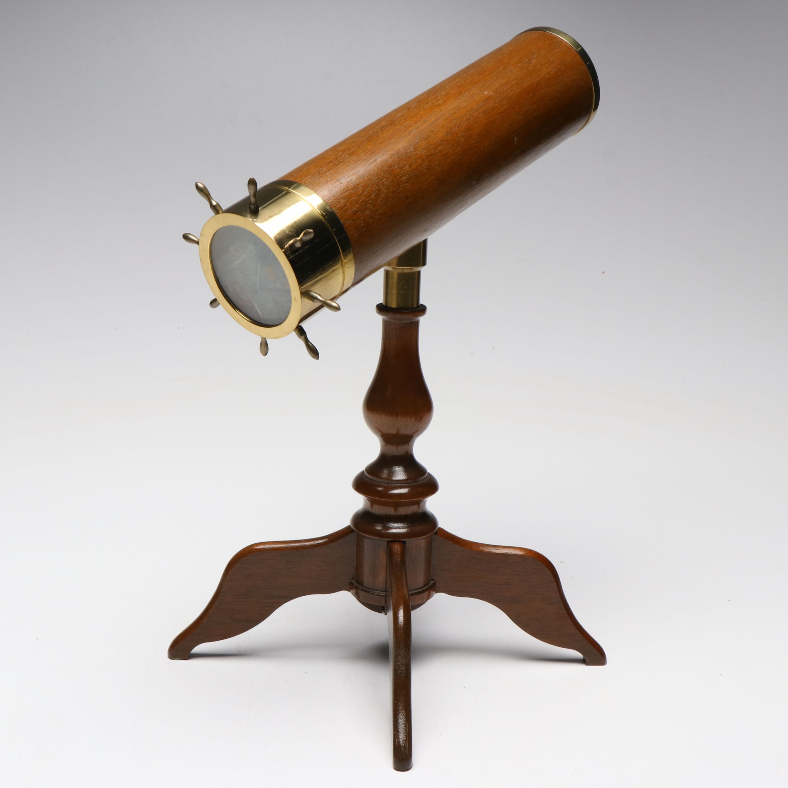 Van Cort Instrument Makers Footed Wooden Kaleidoscope, 1987