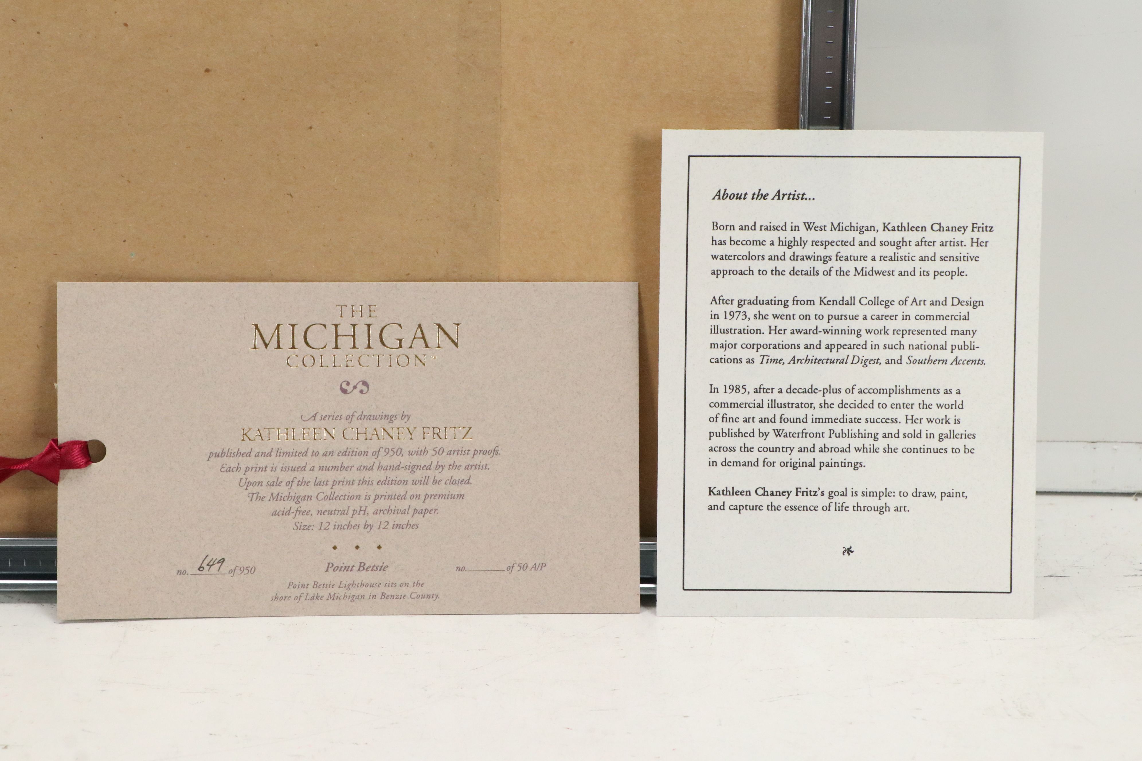 Kathleen Chaney Fritz Offset Lithograph "Point Betsie," Late 20th to 21st C.